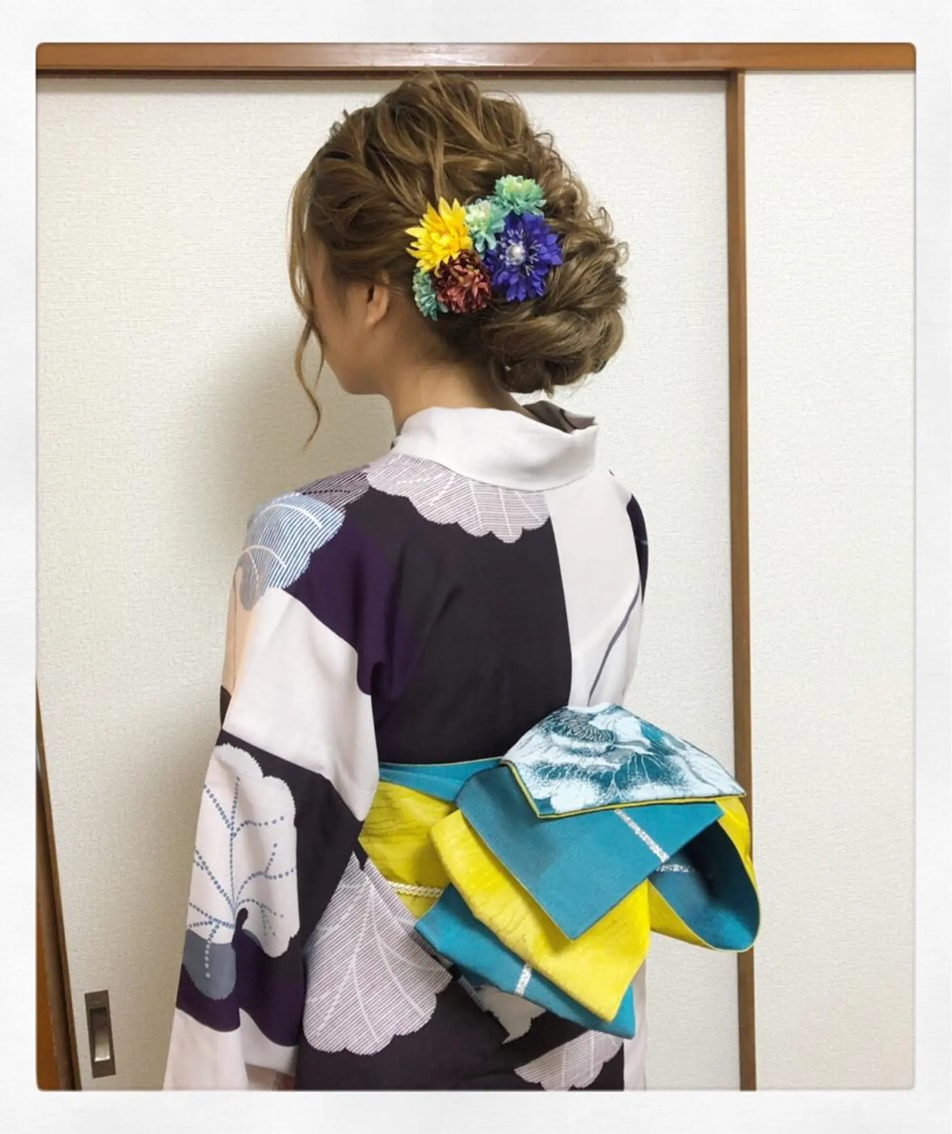 ロング ヘアアレンジ ロング 浴衣 着付け KANA カナのマツエク・マツパデザイン
