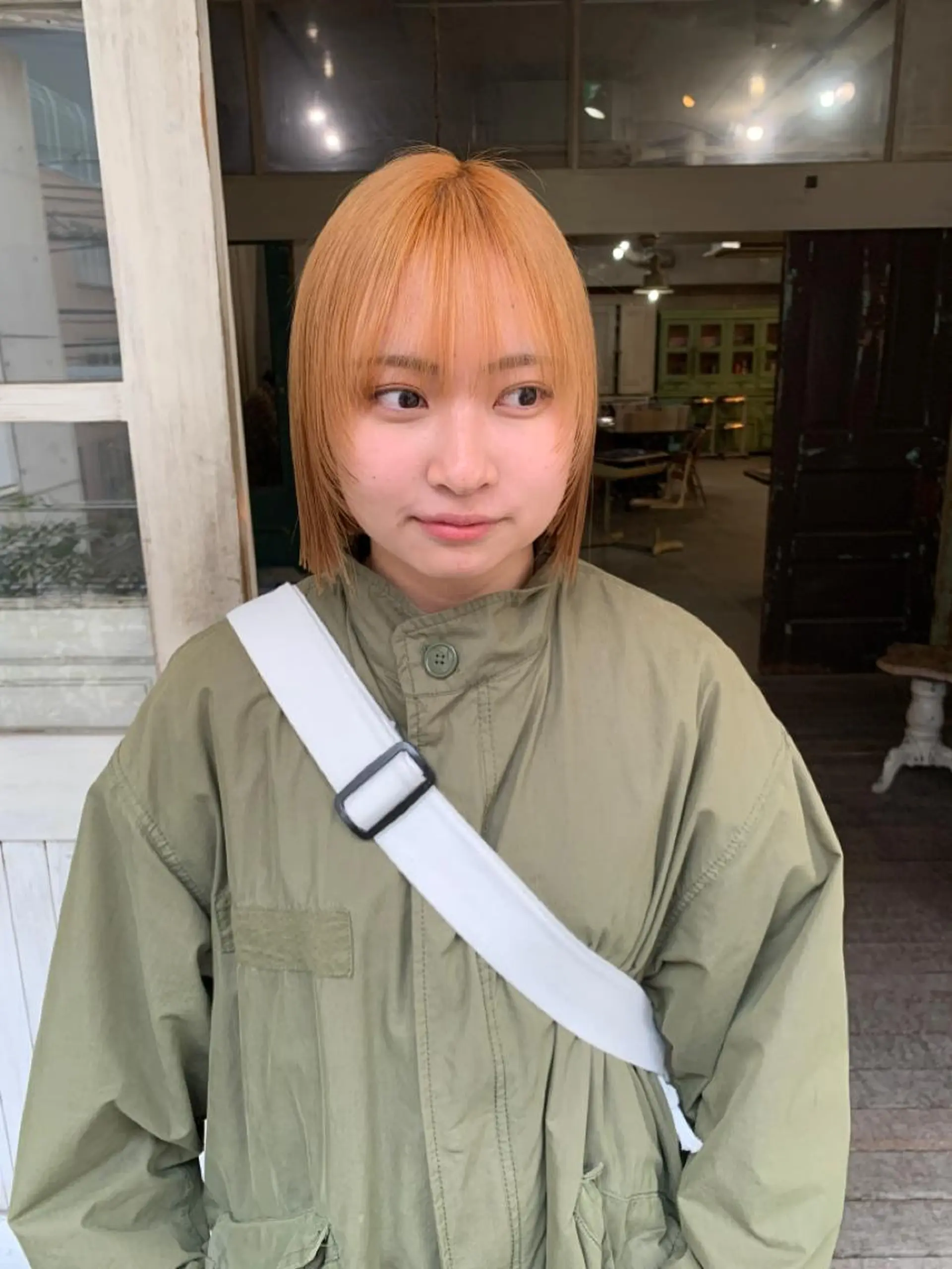 ショート カラー ヘアアレンジ キッズ ショートボブ バレイヤージュ ブリーチ ケアブリーチ 透明感カラー 🌈難波🌈ベージュ カラー【ヒロム】のヘアスタイル
