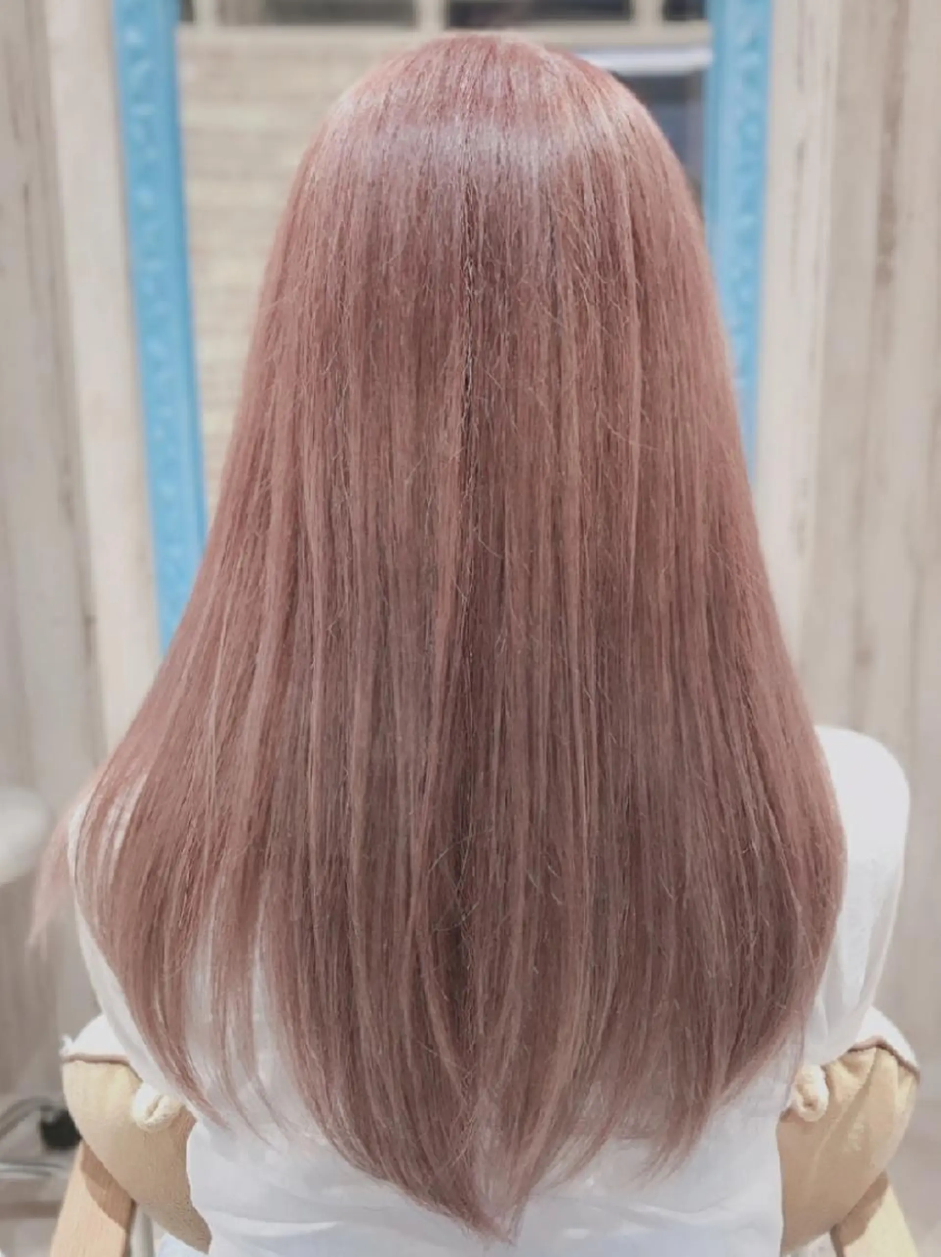 ロング カラー ブリーチ ピンクカラー ローズカラー ヘアカラー トリートメント GO TODAY SHAiRE SALON キラリトギンザ店所属・🐱higajo🐱 比嘉門(ヒガジョウ)のヘアスタイル