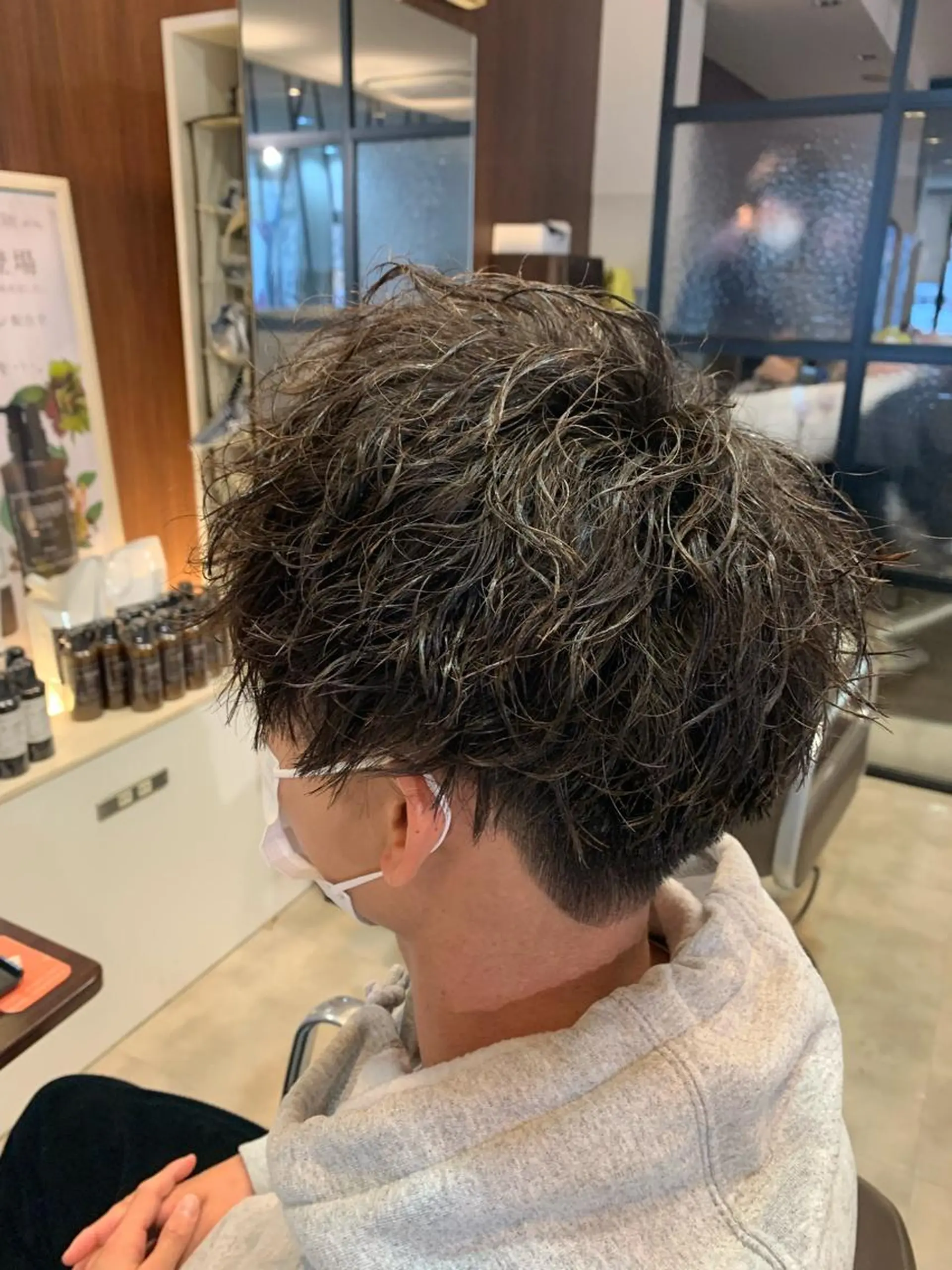 ミディアム メンズ メンズパーマ/難波/ 心斎橋　室園亮佑のヘアスタイル