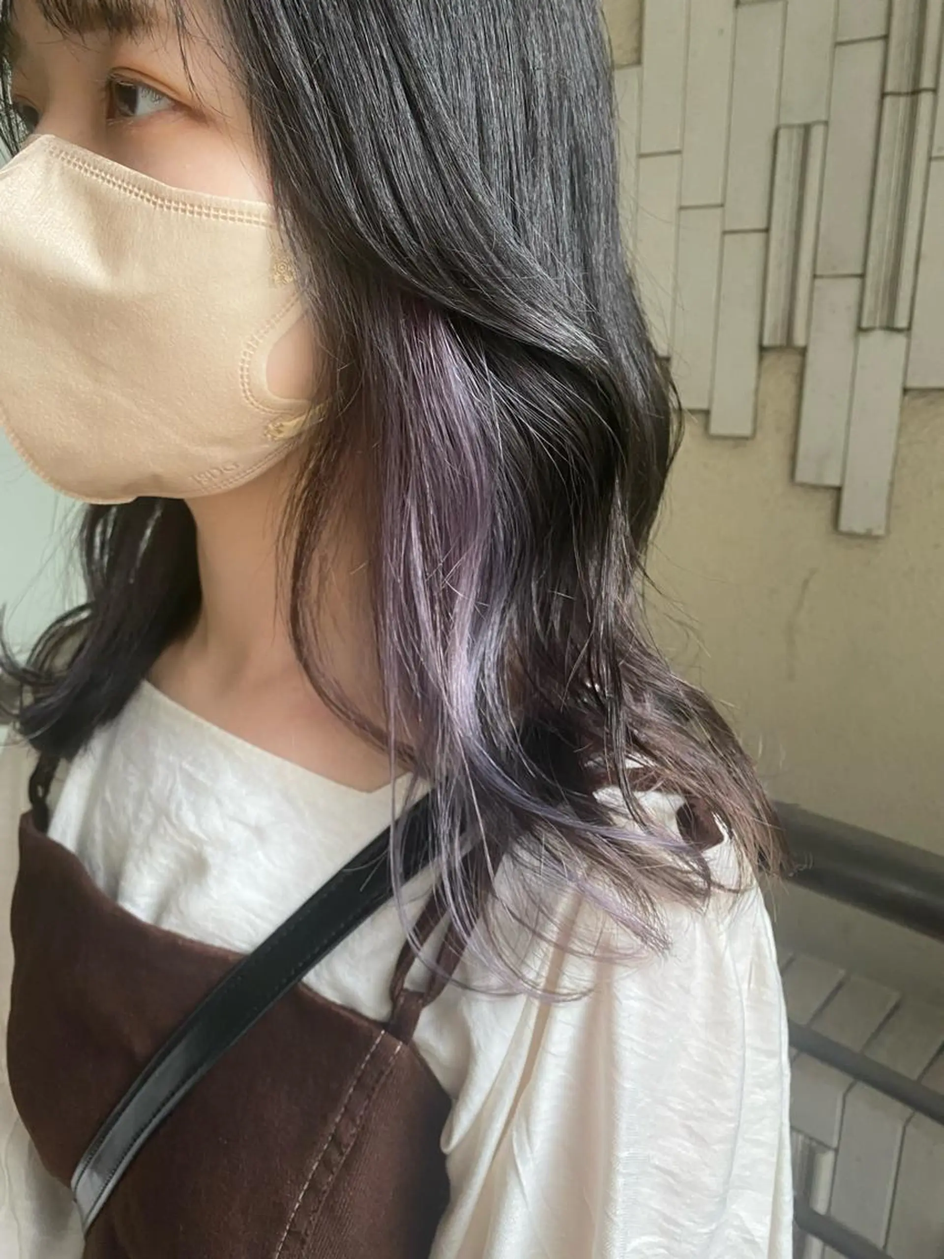 セミロング カラー ブリーチ 透明感カラー カット ヘアカラー トリートメント ikeda shioriのヘアスタイル