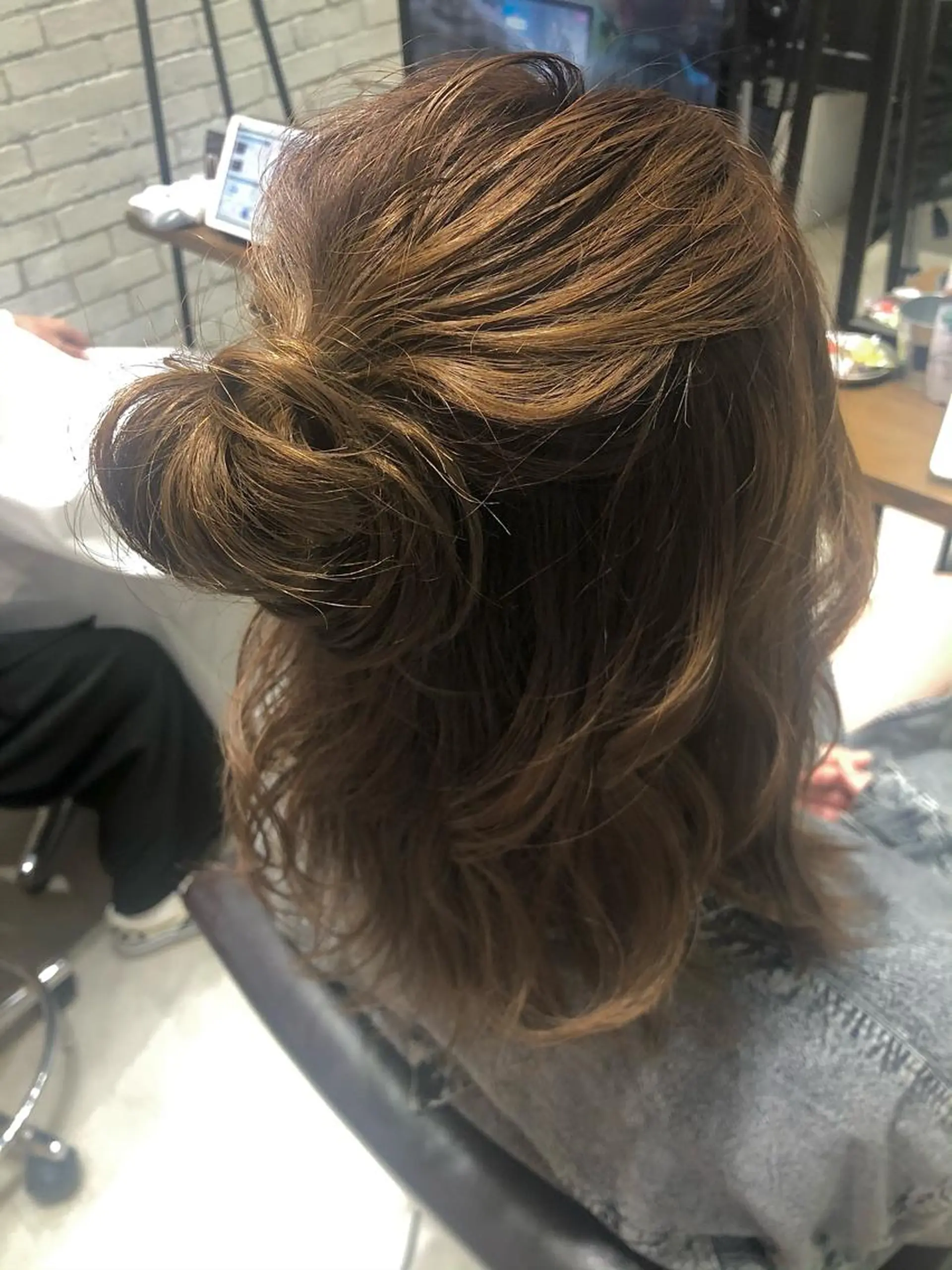 ヘアアレンジ ハーフアップ お団子ヘア ヘアセット 🌿ニュアンスヘア 🌿福田沙也加のヘアスタイル