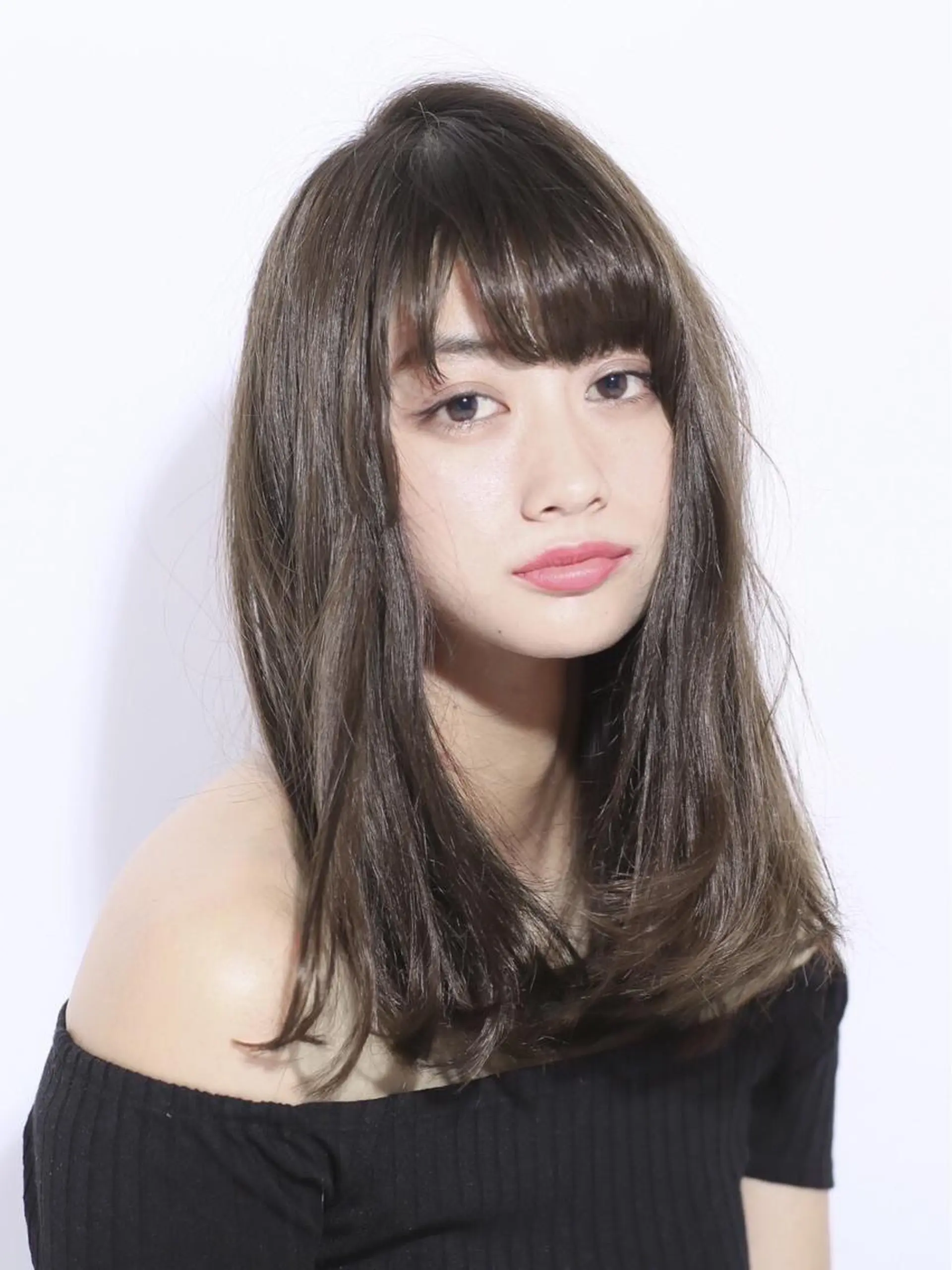 ロング フェザーパーマ/ ダブルカラー/藤田のヘアスタイル