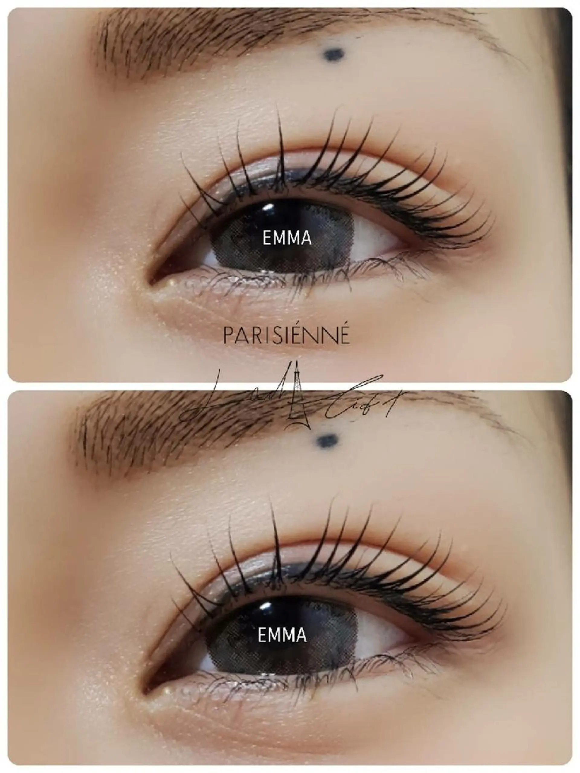 マツエク・マツパ パリジェンヌラッシュリフト EMMA plus．のマツエク・マツパデザイン