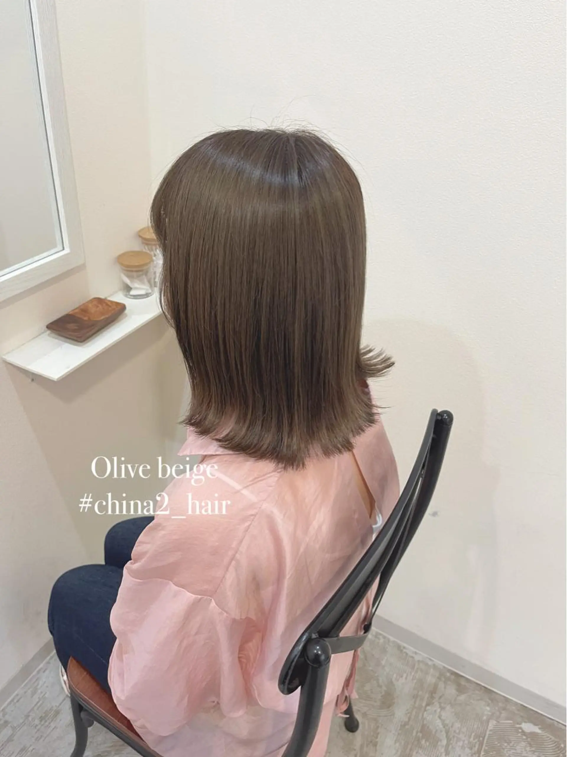 ミディアム カラー ベージュカラー ブリーチ 透明感カラー ハイトーンカラー オリーブベージュ 🫧chinatsu 🫧のヘアスタイル