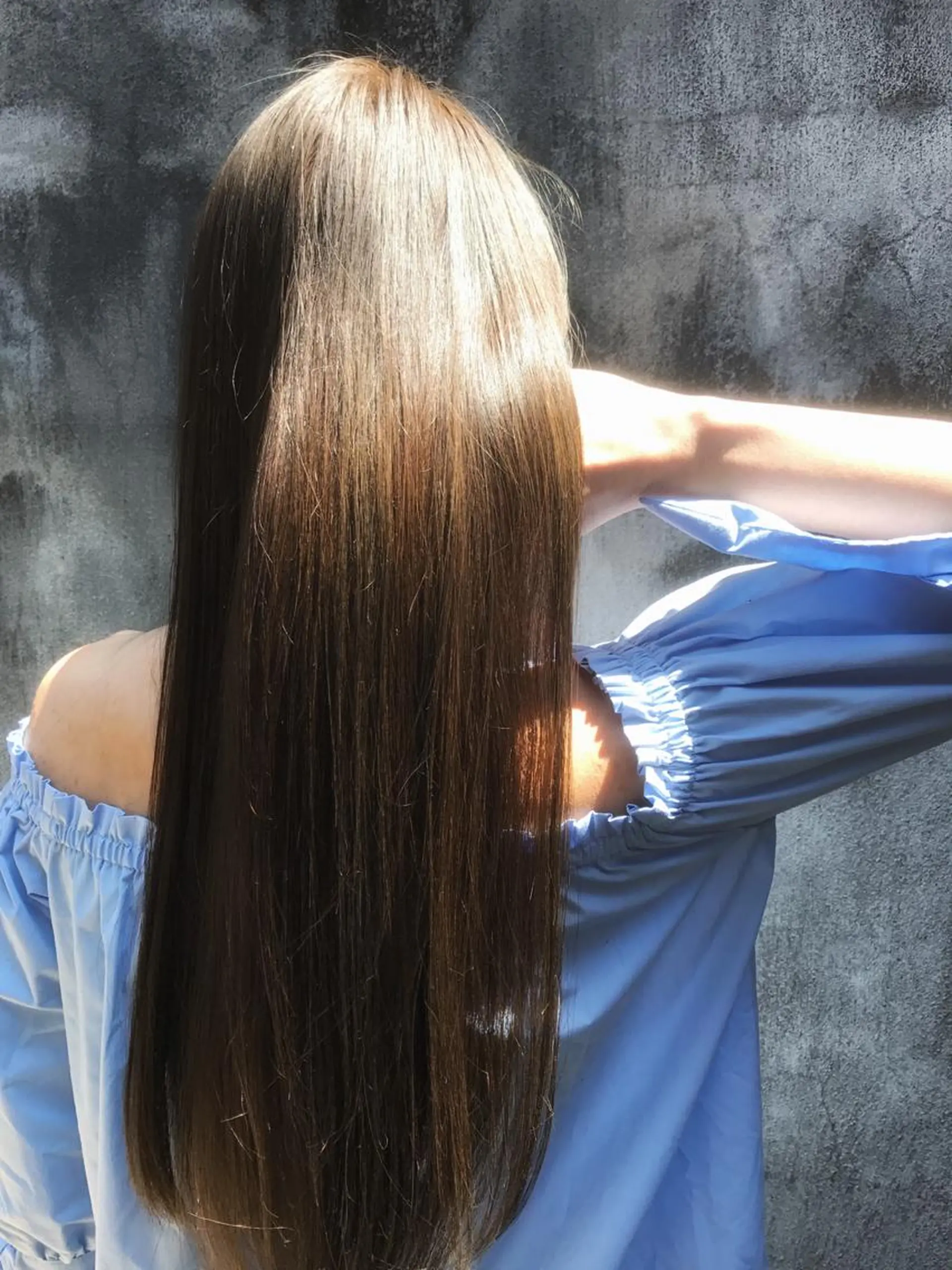 セミロング カラー トリートメント vato マンツーマンサロンのヘアスタイル