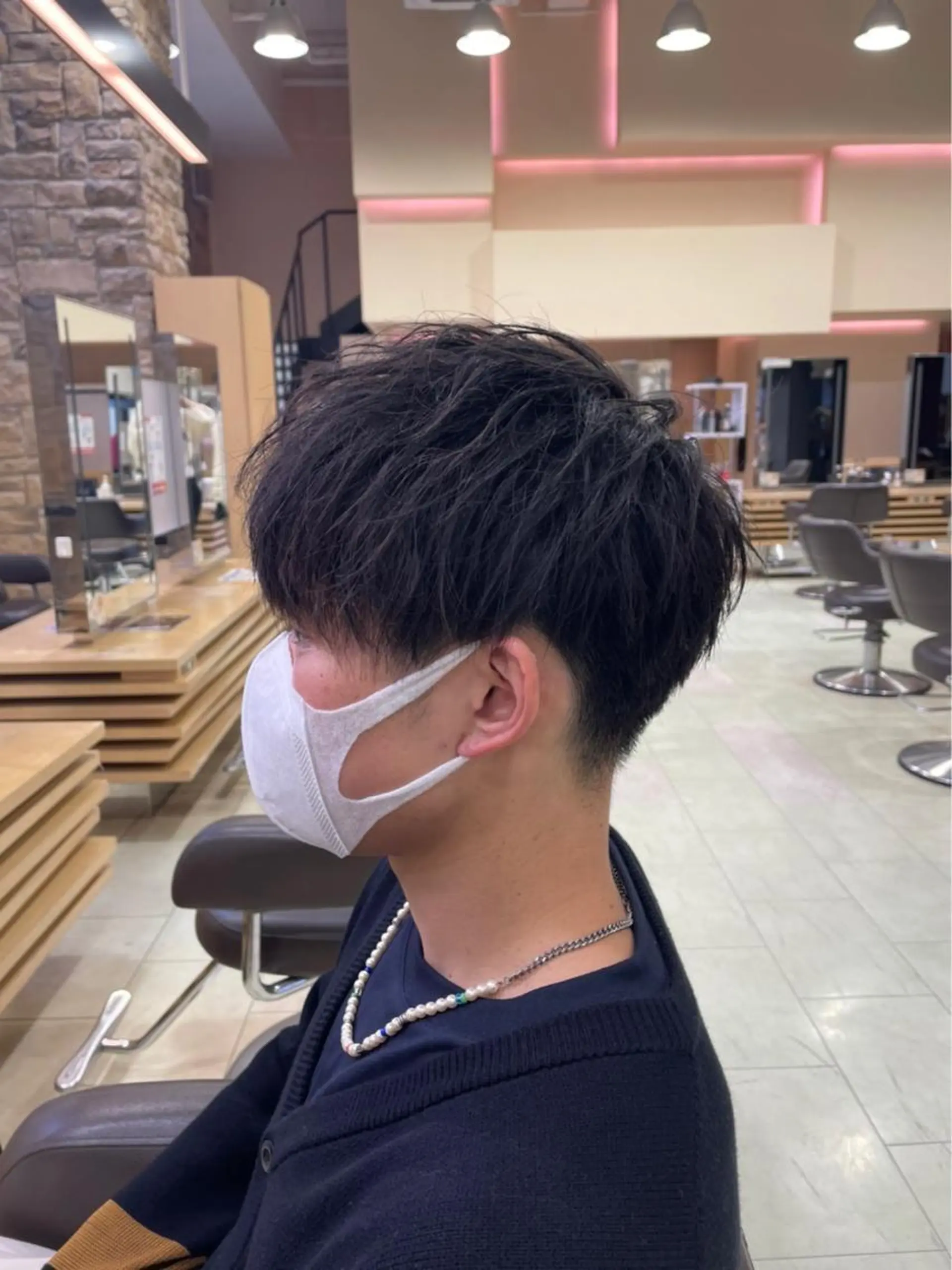 ショート カラー メンズ メンズブリーチ メンズインナーカラー メンズ韓国風 マッシュ メンズパーマ navile 銀座 角田 龍太のヘアスタイル