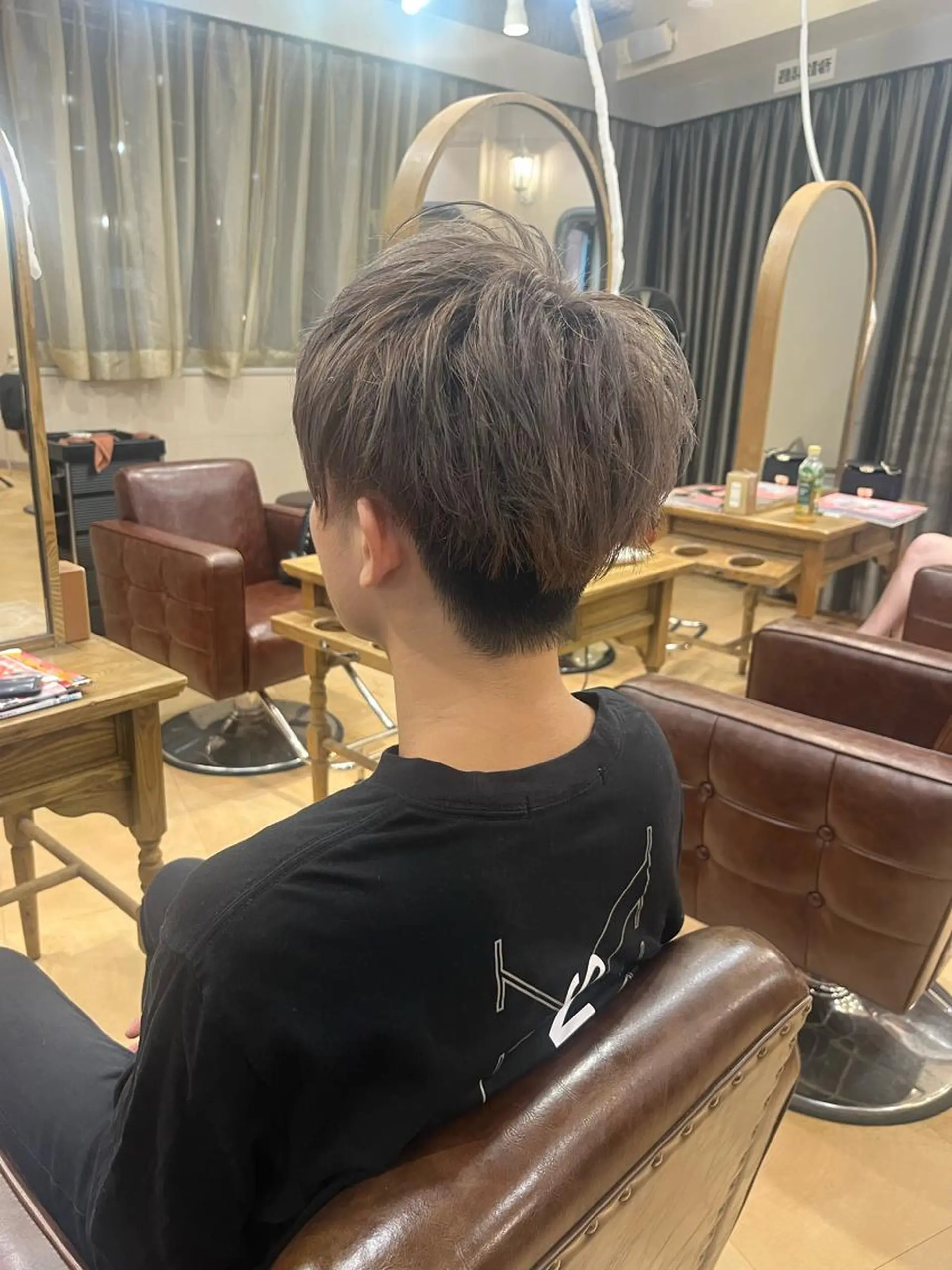 ショート ヘアアレンジ メンズ ヘアカラー トリートメント S.BLOOM 川崎 翔哉のヘアスタイル