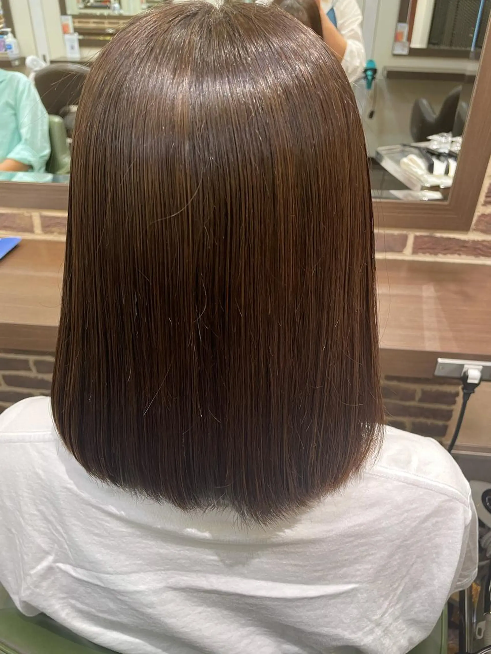 ミディアム ヘアカラー トリートメント ニュアンスネイル/ ボブ/まちゃこのネイルデザイン