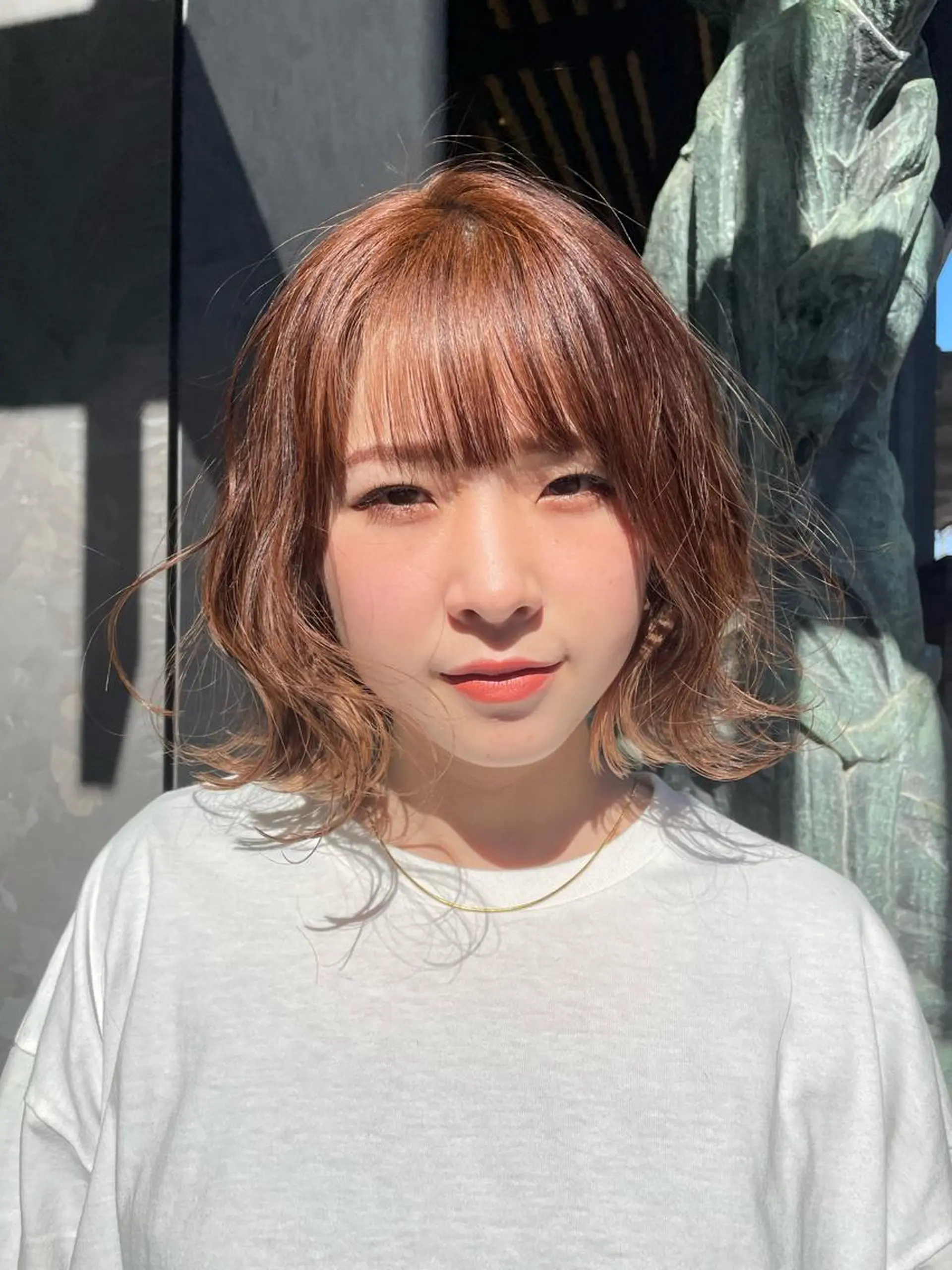 ミディアム ワンレンボブ ボブ 髪質改善 🌿ブリーチ/髪質 改善/🌿‬JINのヘアスタイル