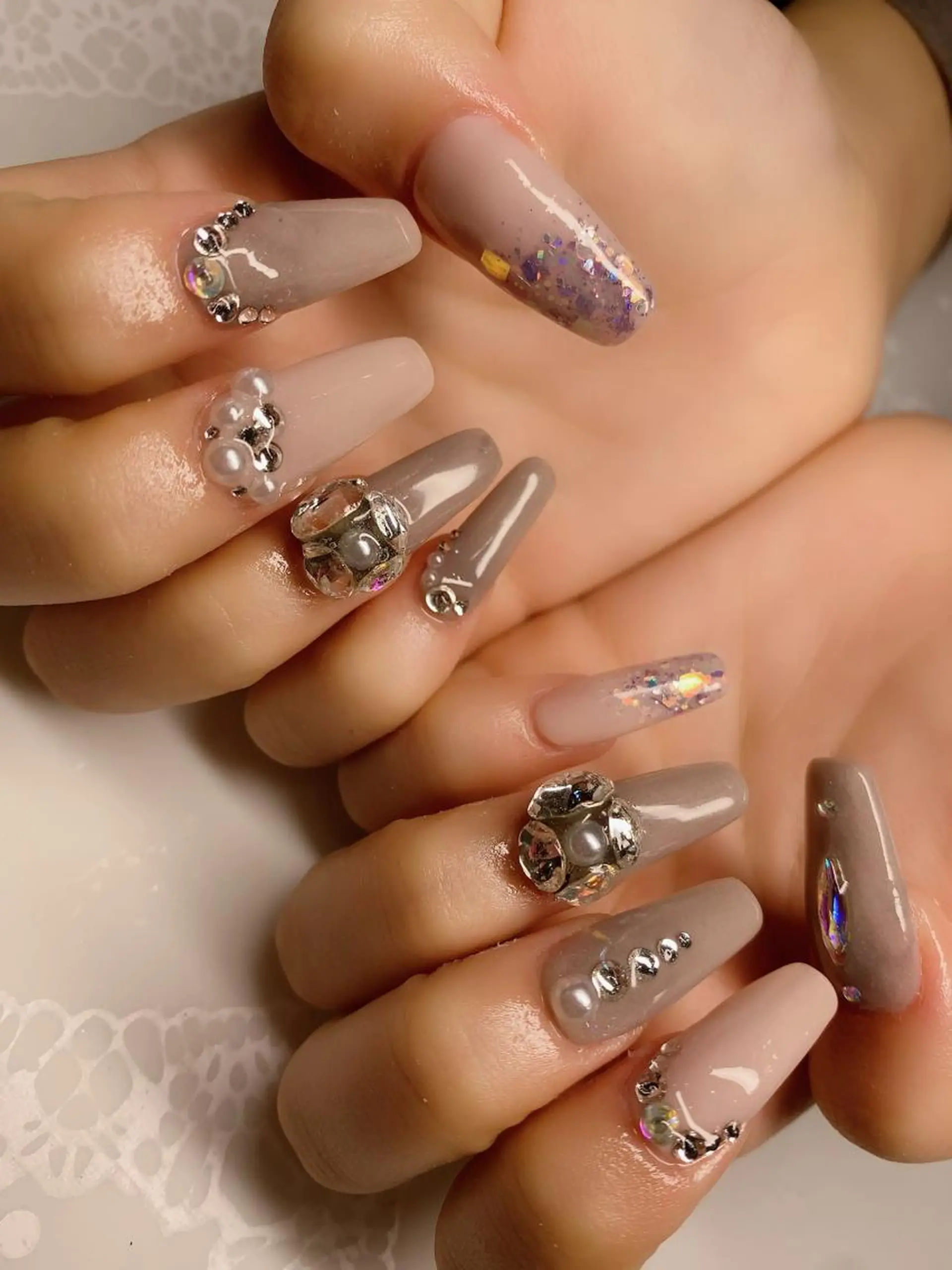 ロング ネイル ハンドネイル nail salon azuのネイルデザイン