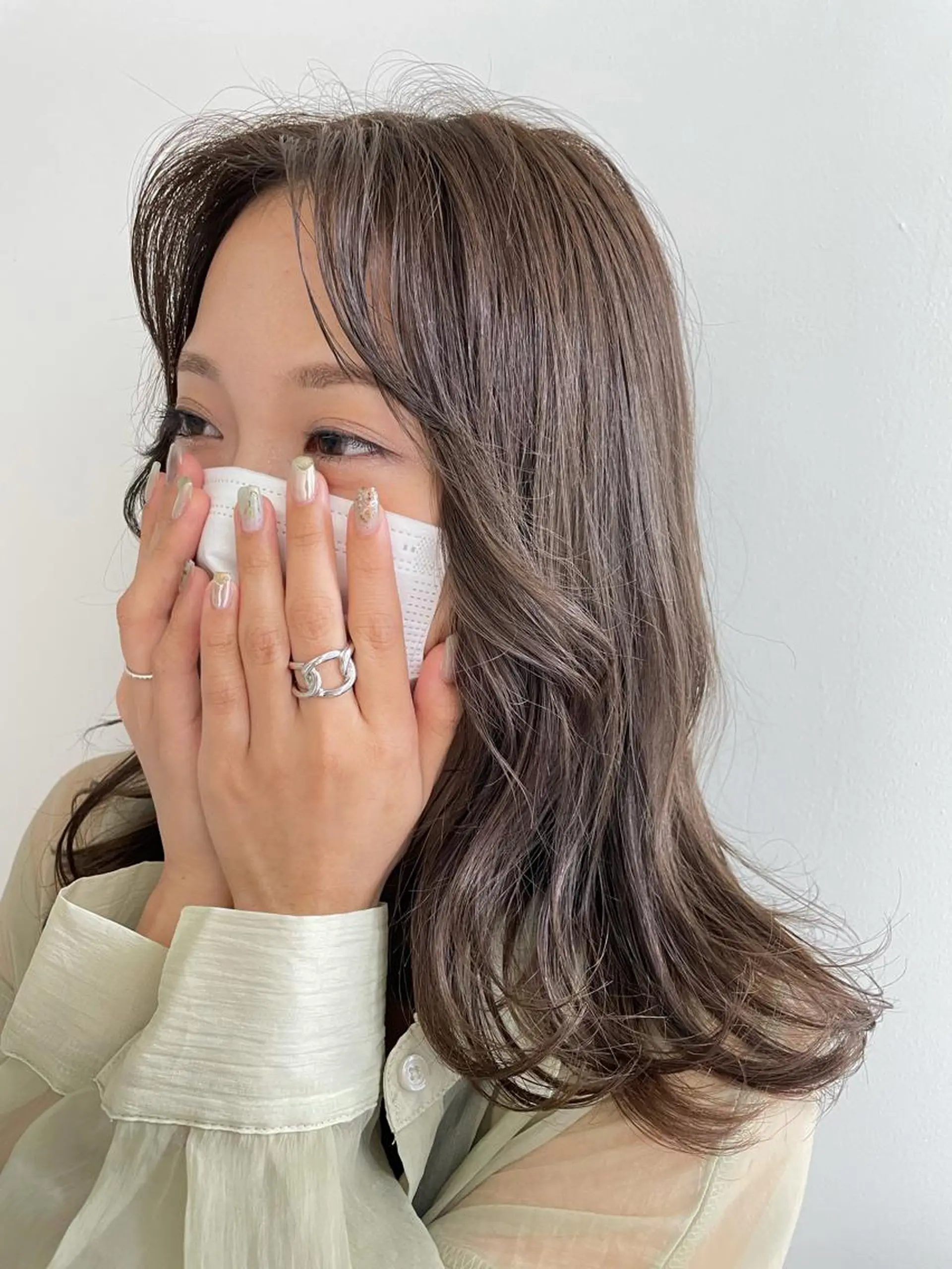 ミディアム カラー ネイル ハンドネイル 【淡色color/ nail】maikoのネイルデザイン