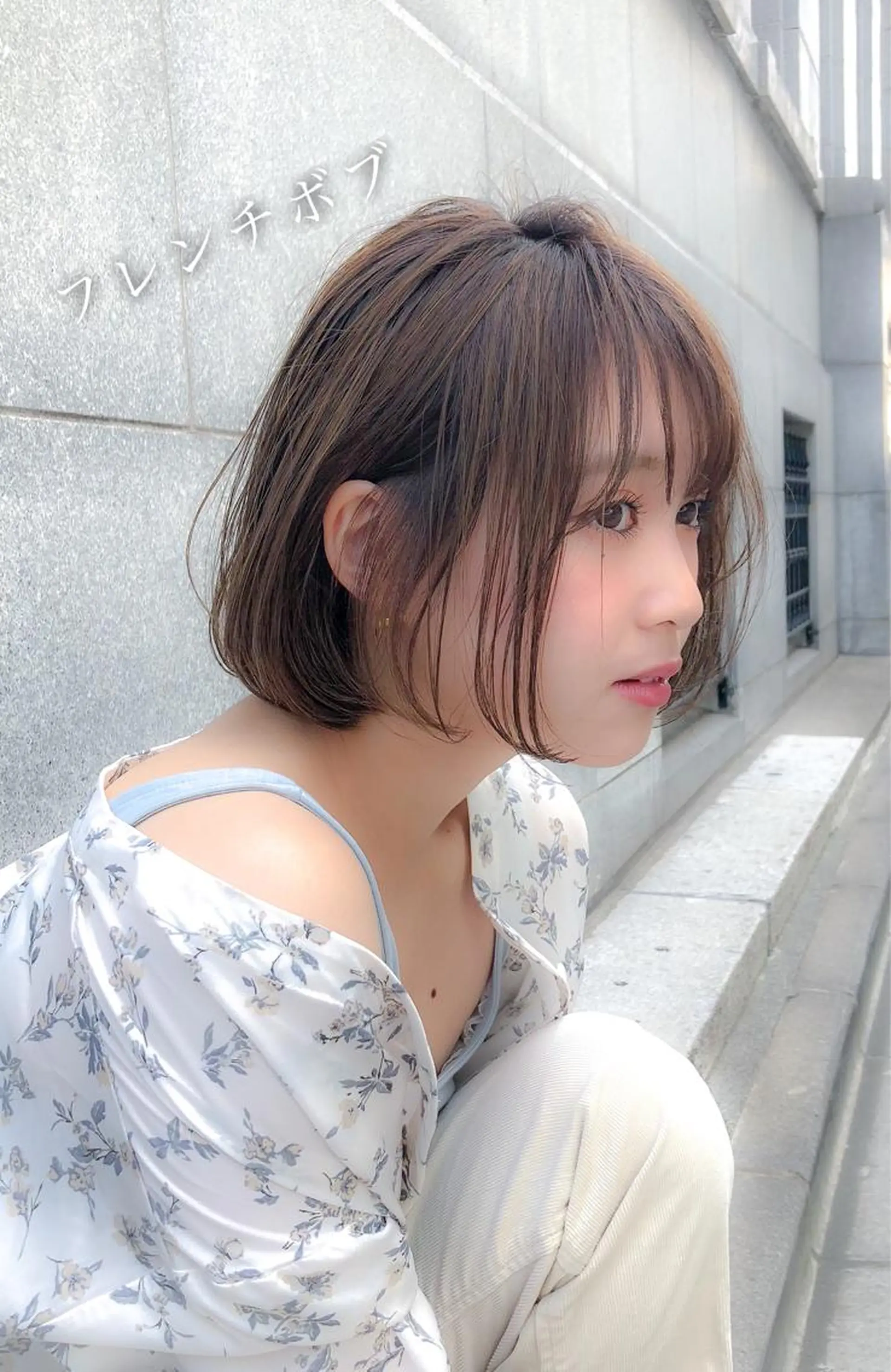 ショート カラー ウルフレイヤー&ボブ ✨透明感ベージュ中野のヘアスタイル