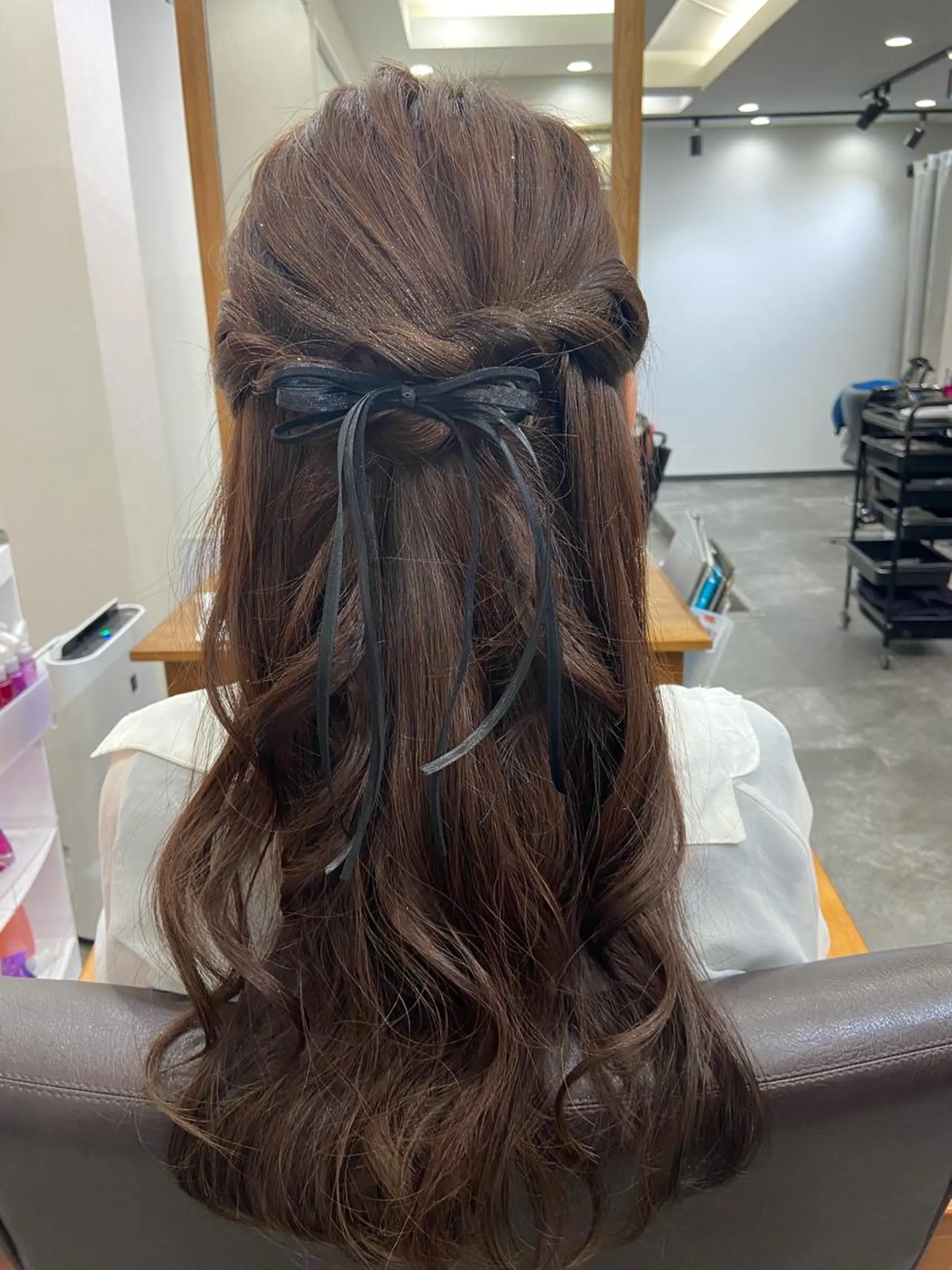 ロング ヘアアレンジ ハーフアップ 籾木 美優のヘアスタイル
