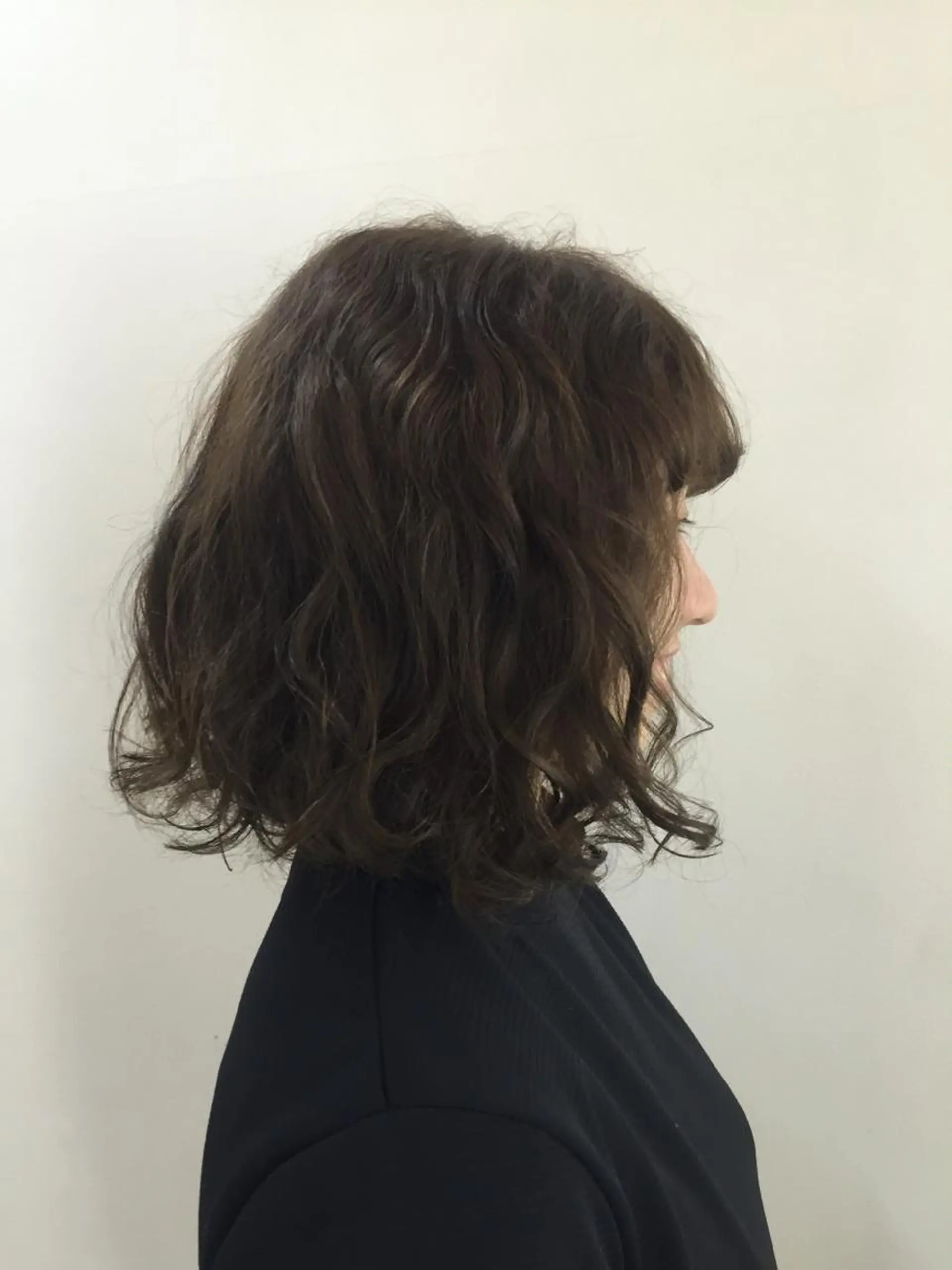 ショート ミディアム カラー ブラウンカラー マットブラウン ボブ くせ毛 ﾊｲﾄｰﾝ/ｼｮｰﾄ 村上淳乃🐥のヘアスタイル