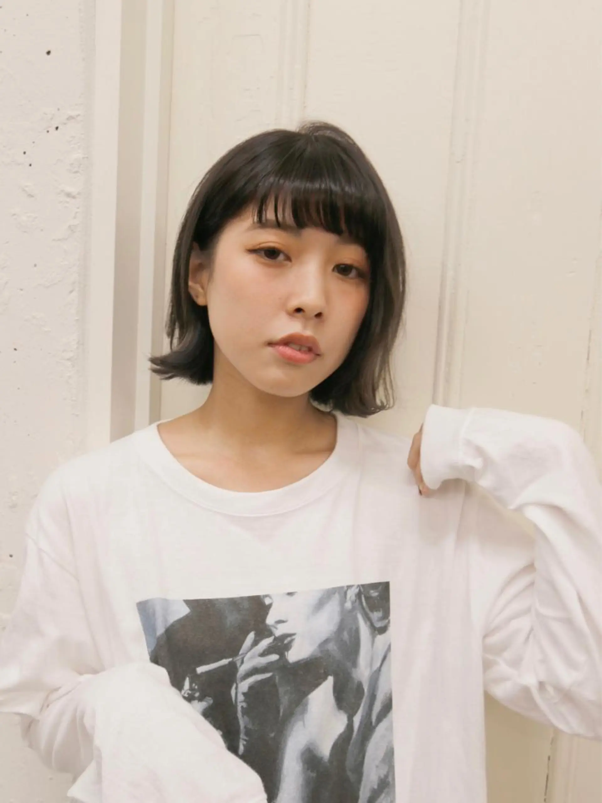 ショート カラー ボブ 外ハネヘア ヘアカラー トリートメント 山口 悟のヘアスタイル