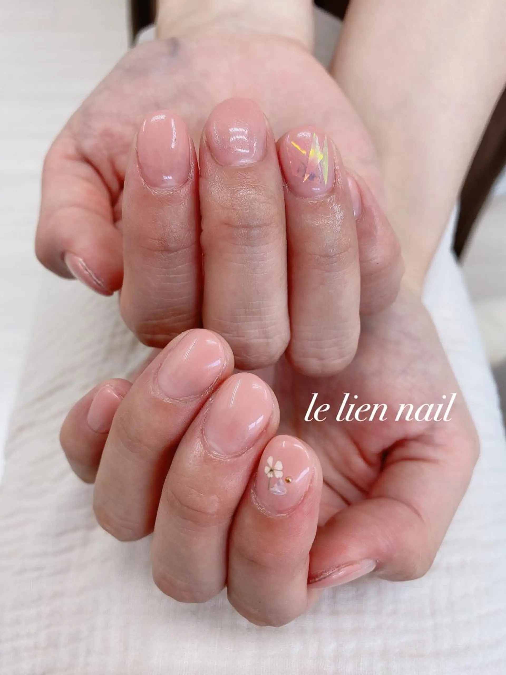 ネイル アートネイル オーロラネイル グラデーション ハンドネイル le lien nailのネイルデザイン