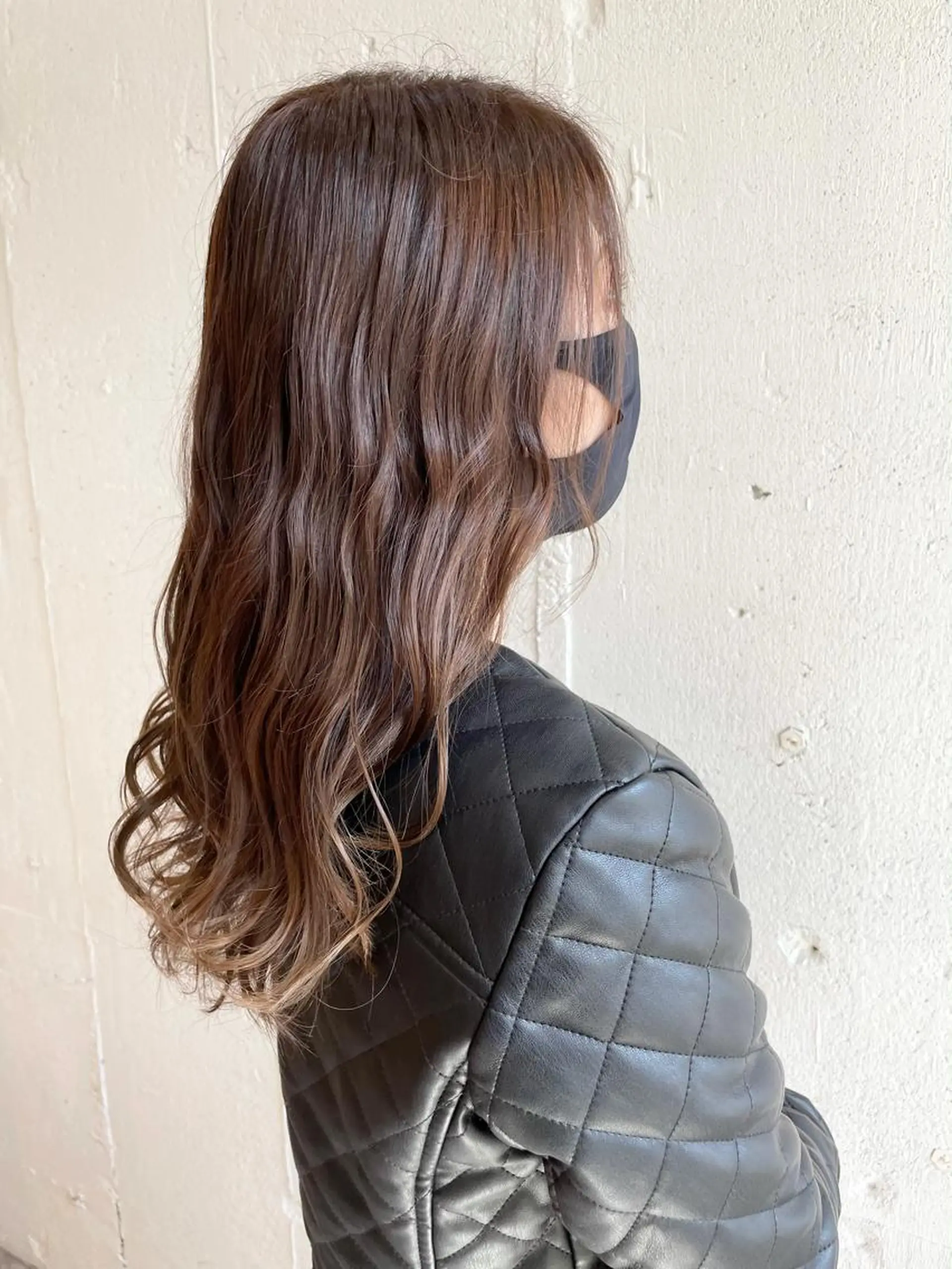 セミロング カラー 小村 敏司のヘアスタイル