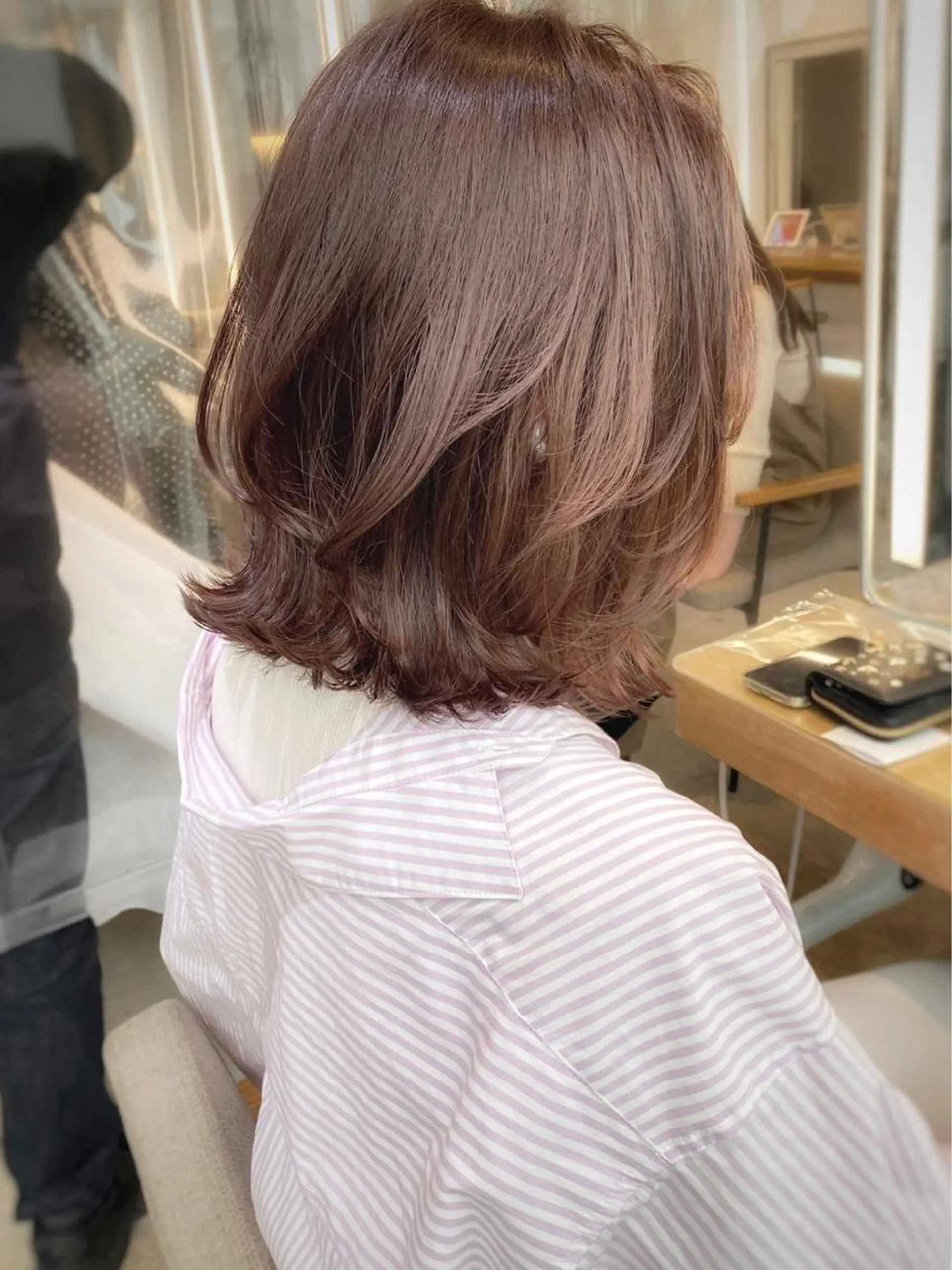セミロング カラー ヘアアレンジ カット ヘアカラー トリートメント 🎀暖色カラー🎀 yurika♡のヘアスタイル
