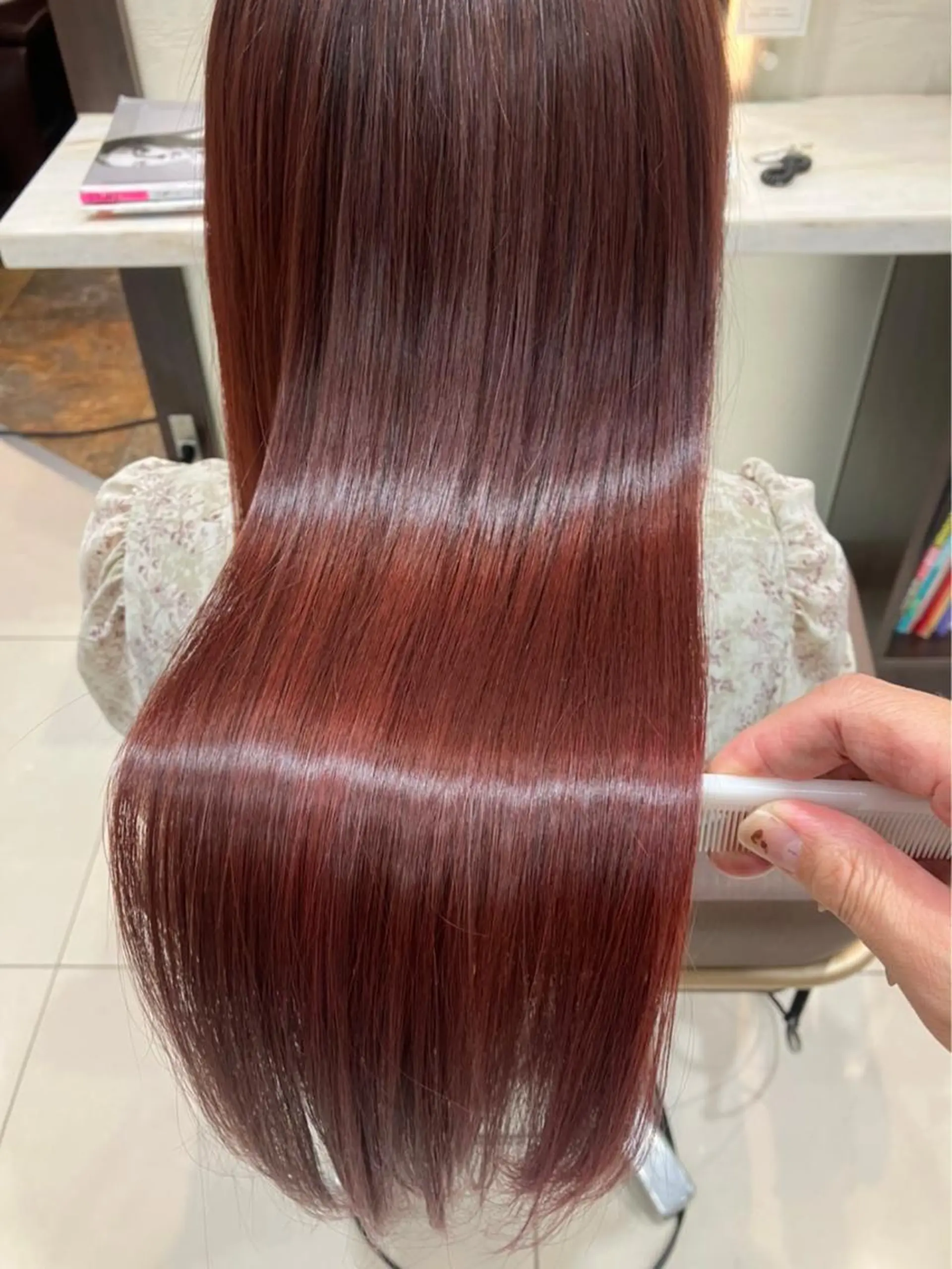 ロング 髪質改善 カット ヘアカラー 縮毛矯正 トリートメント ヘッドスパ ✨髪質改善矯正× ブリーチ✨YU-KIのヘアスタイル