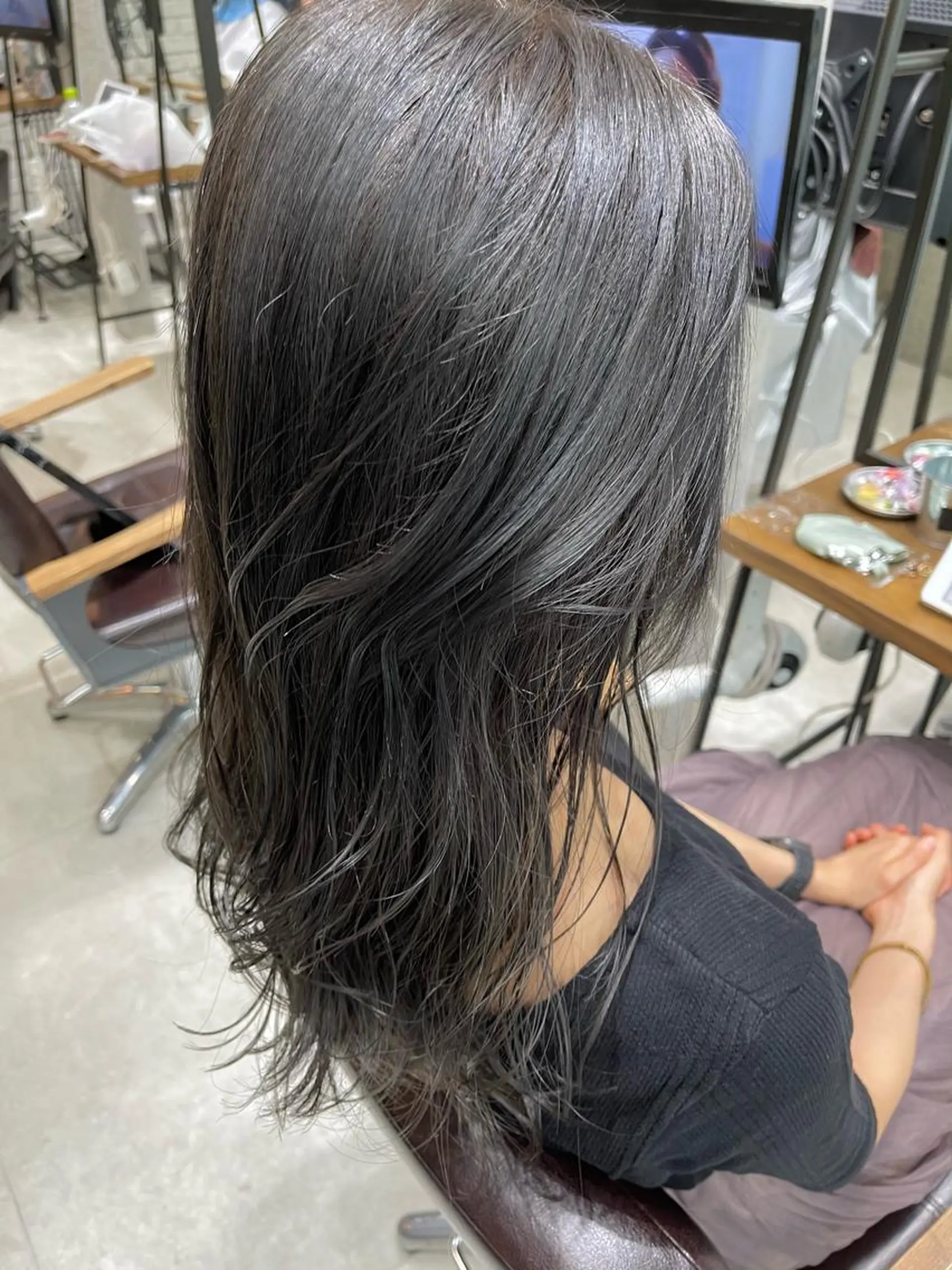 ロング カラー アディクシーカラー 透明感カラー グレージュ ヘアカラー トリートメント 🌿ニュアンスヘア 🌿福田沙也加のヘアスタイル