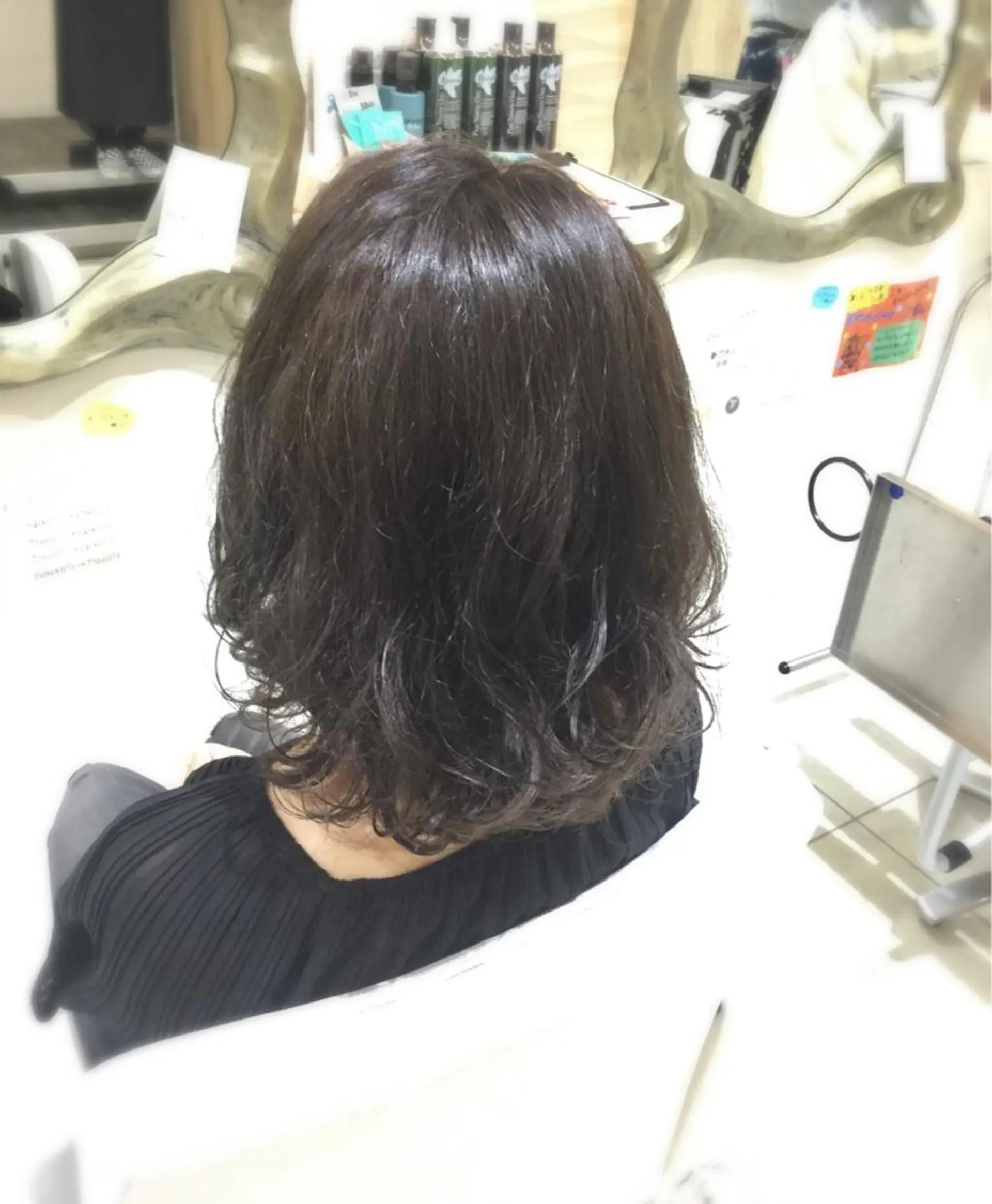 セミロング カラー 透明感カラー グラデーションカラー 松吉 純平のヘアスタイル
