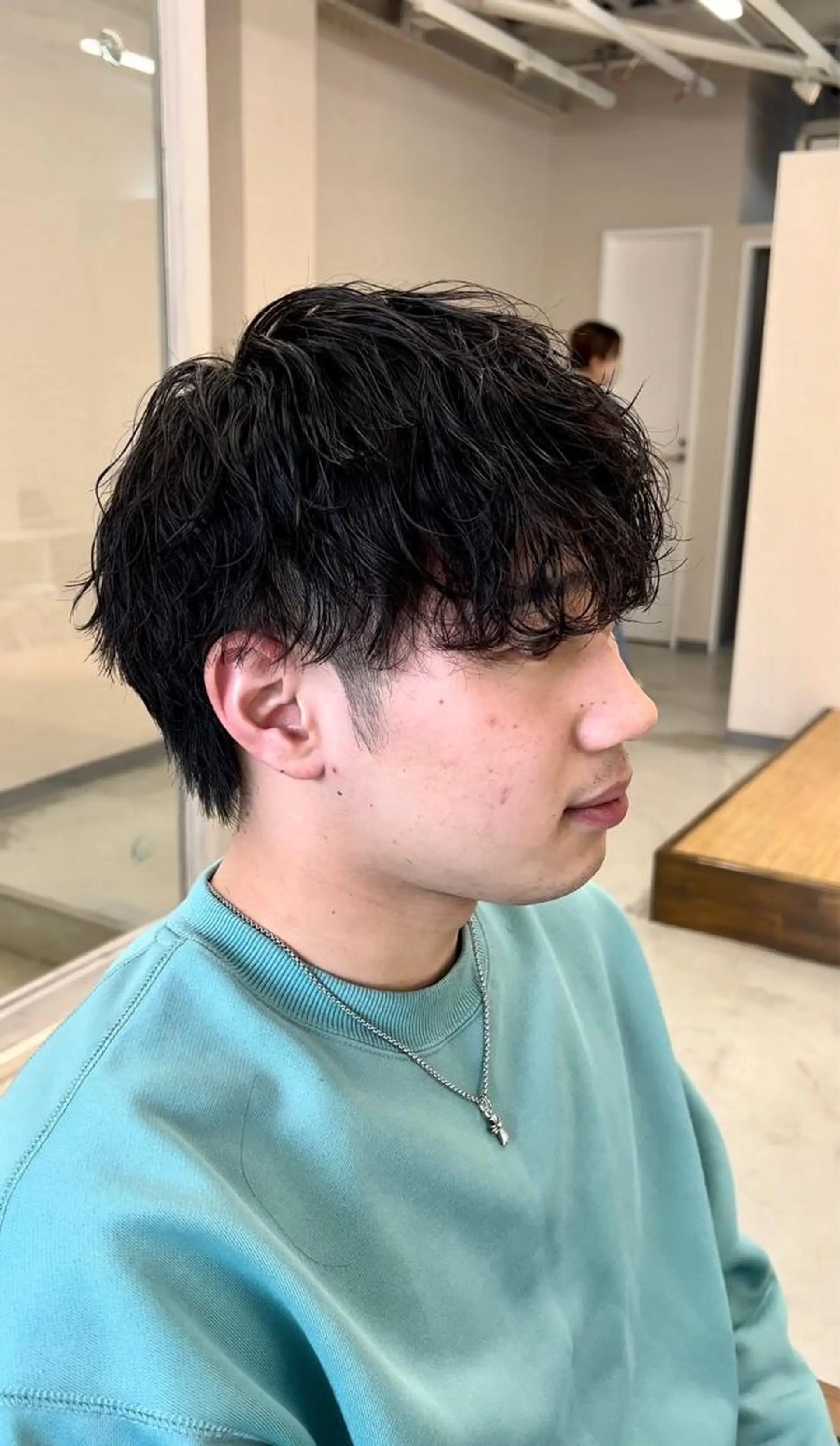 メンズ 波巻きパーマ gosso寺田町所属・gosso 寺田町のヘアスタイル