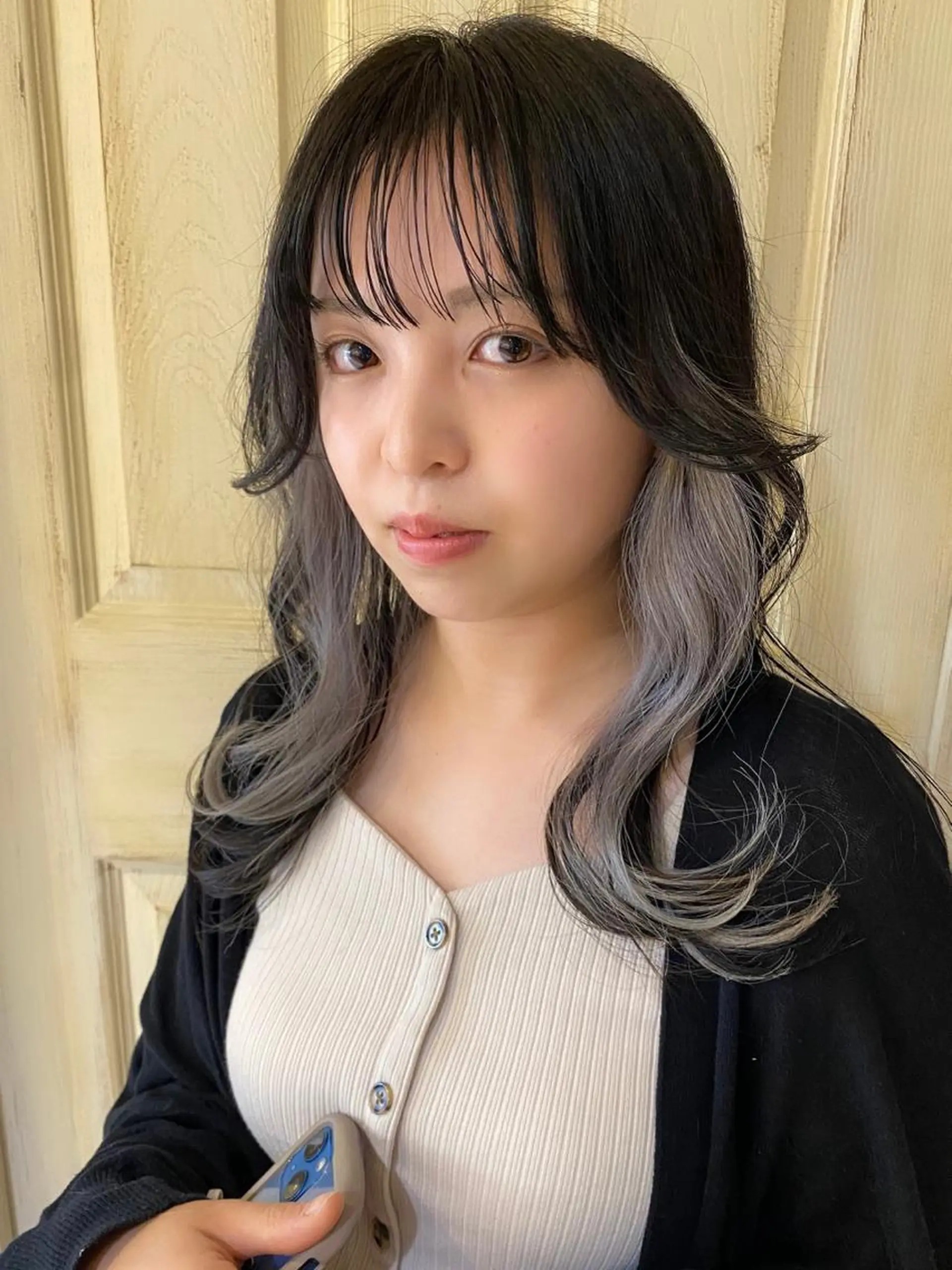 セミロング カラー ブリーチ irwi/イルウィ所属・miku🎀門前仲町 ブリーチ・レイヤーのヘアスタイル