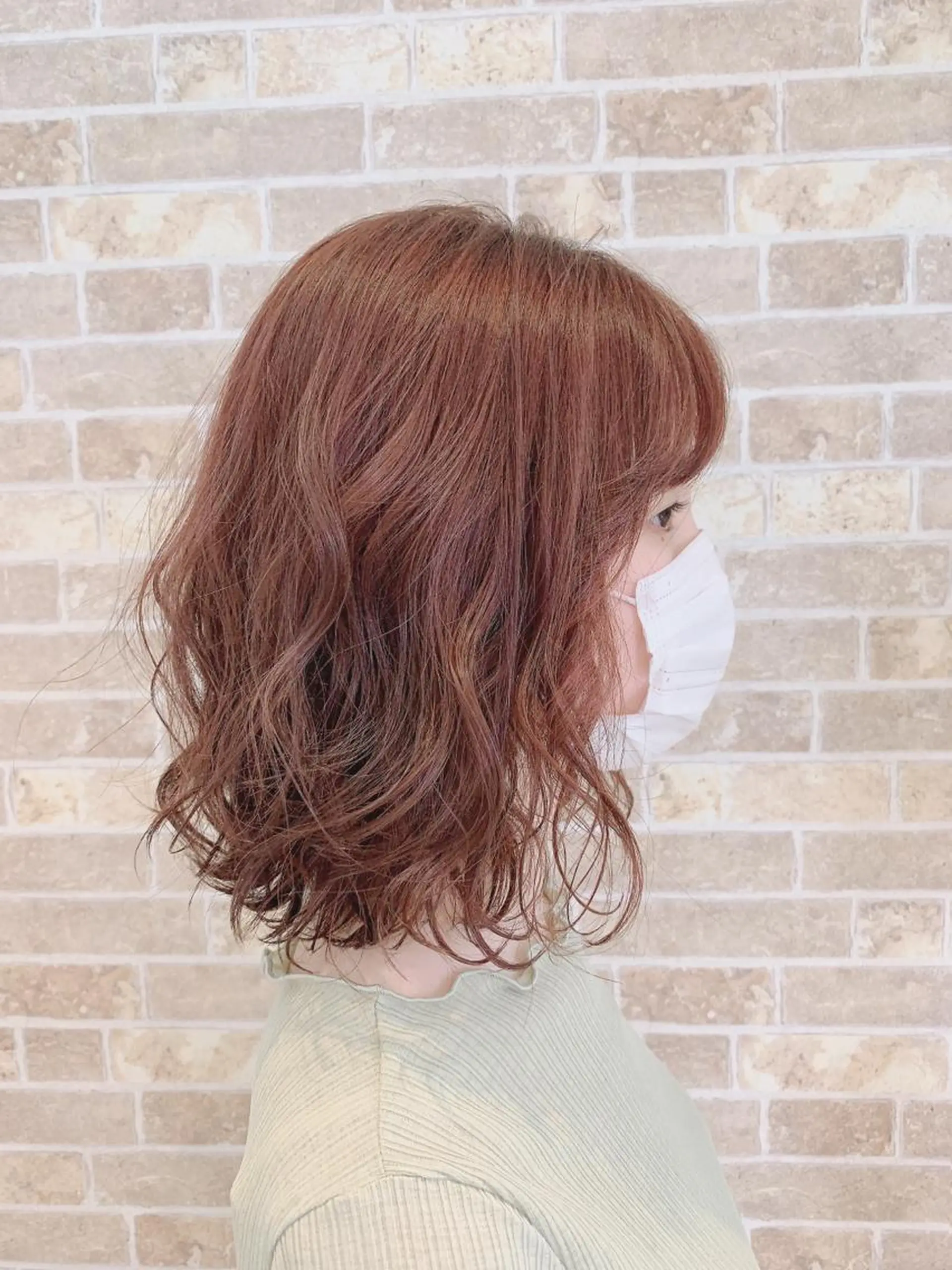 ミディアム ボブ カット パーマ 柏本 果菜のヘアスタイル