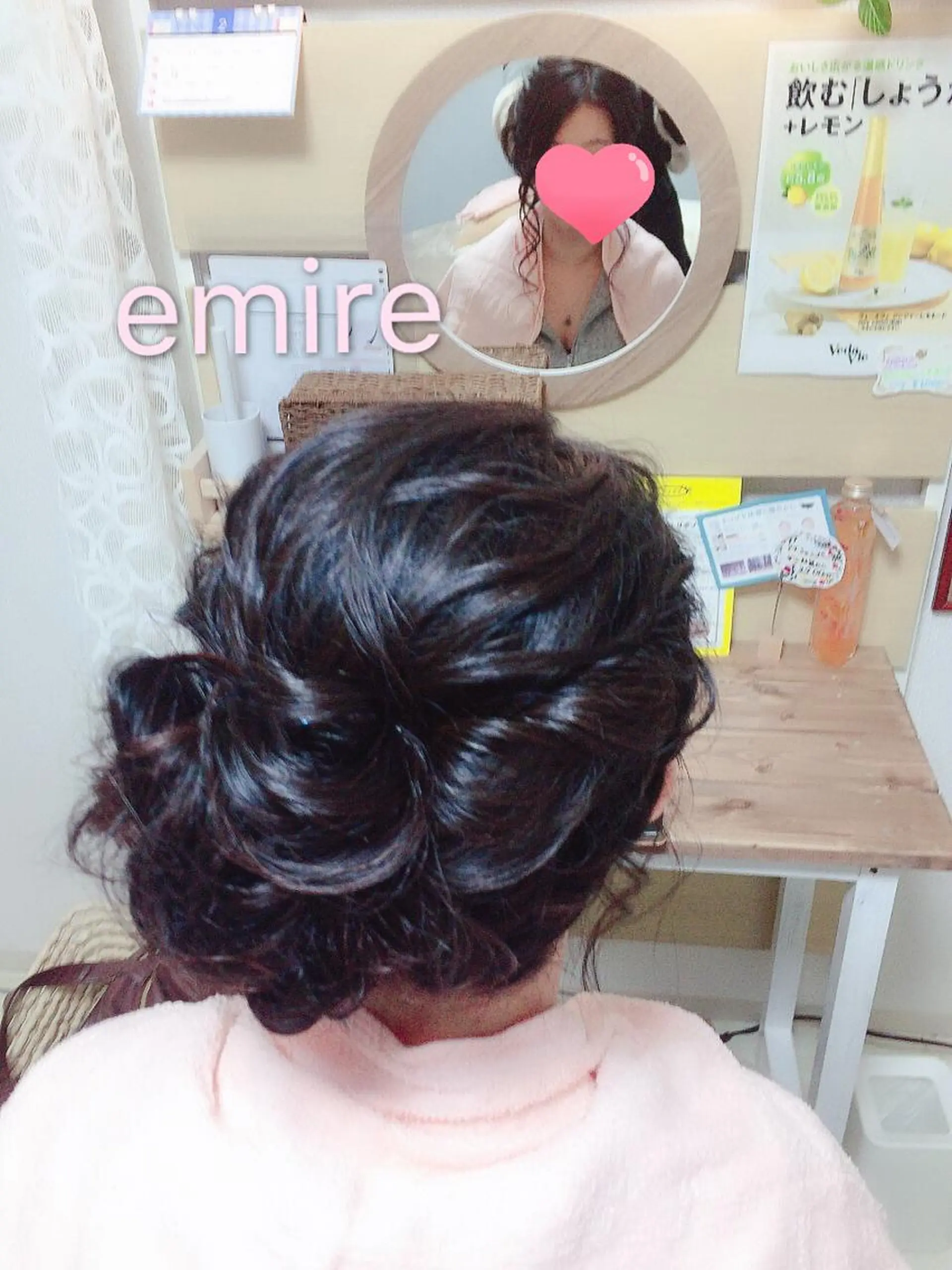 ヘアアレンジ 浴衣 emire ビューティーサロンのマツエク・マツパデザイン