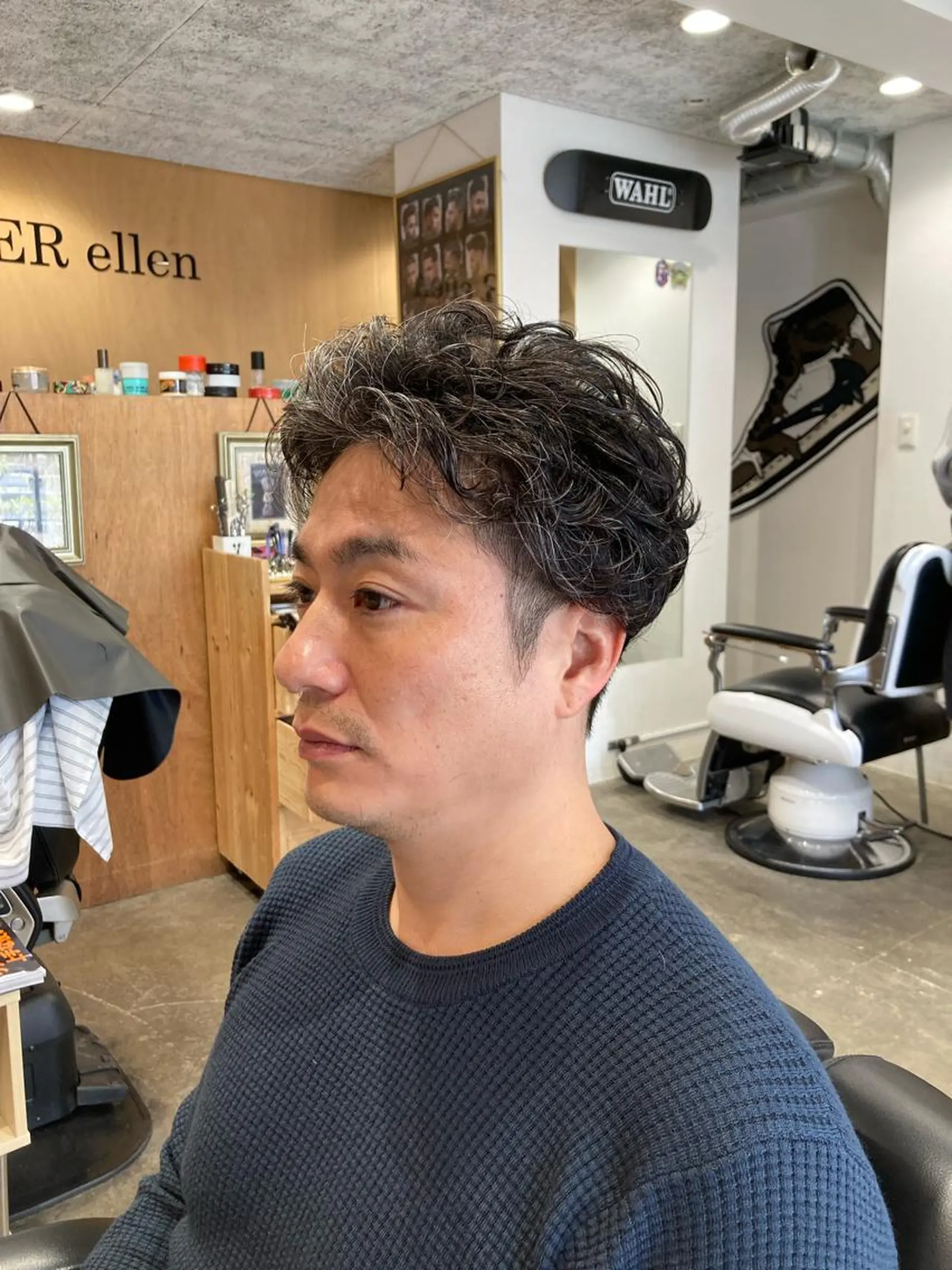 パーマ メンズ カット パーマ BARBER  ellen所属・ellen💈 清塚悠のヘアスタイル
