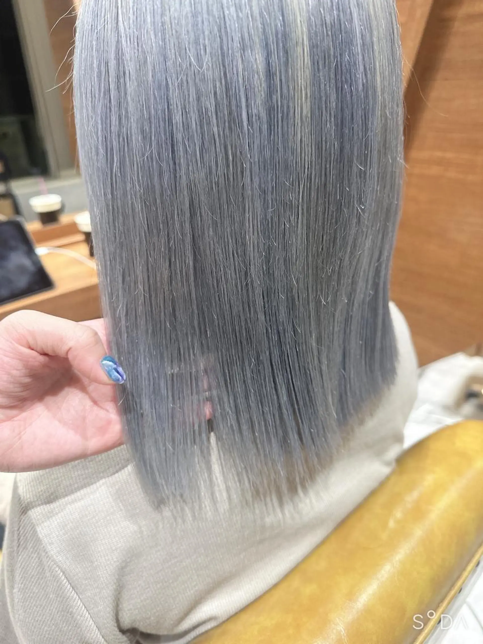ミディアム カラー シルバー 🫧アレンジ･韓国 パーマmaica🫧のヘアスタイル