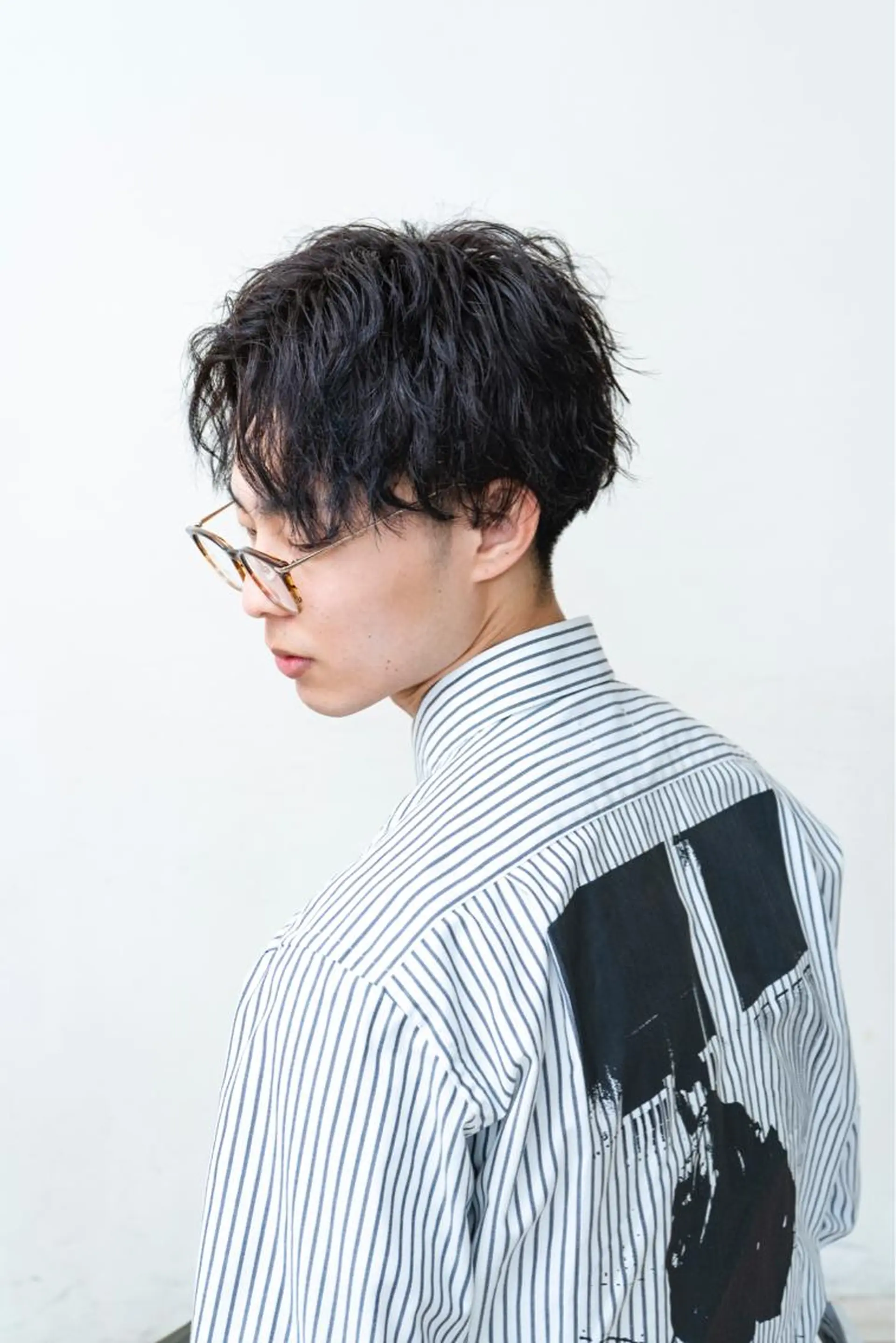 ミディアム パーマ メンズ メンズパーマ 赤司 泰樹のヘアスタイル