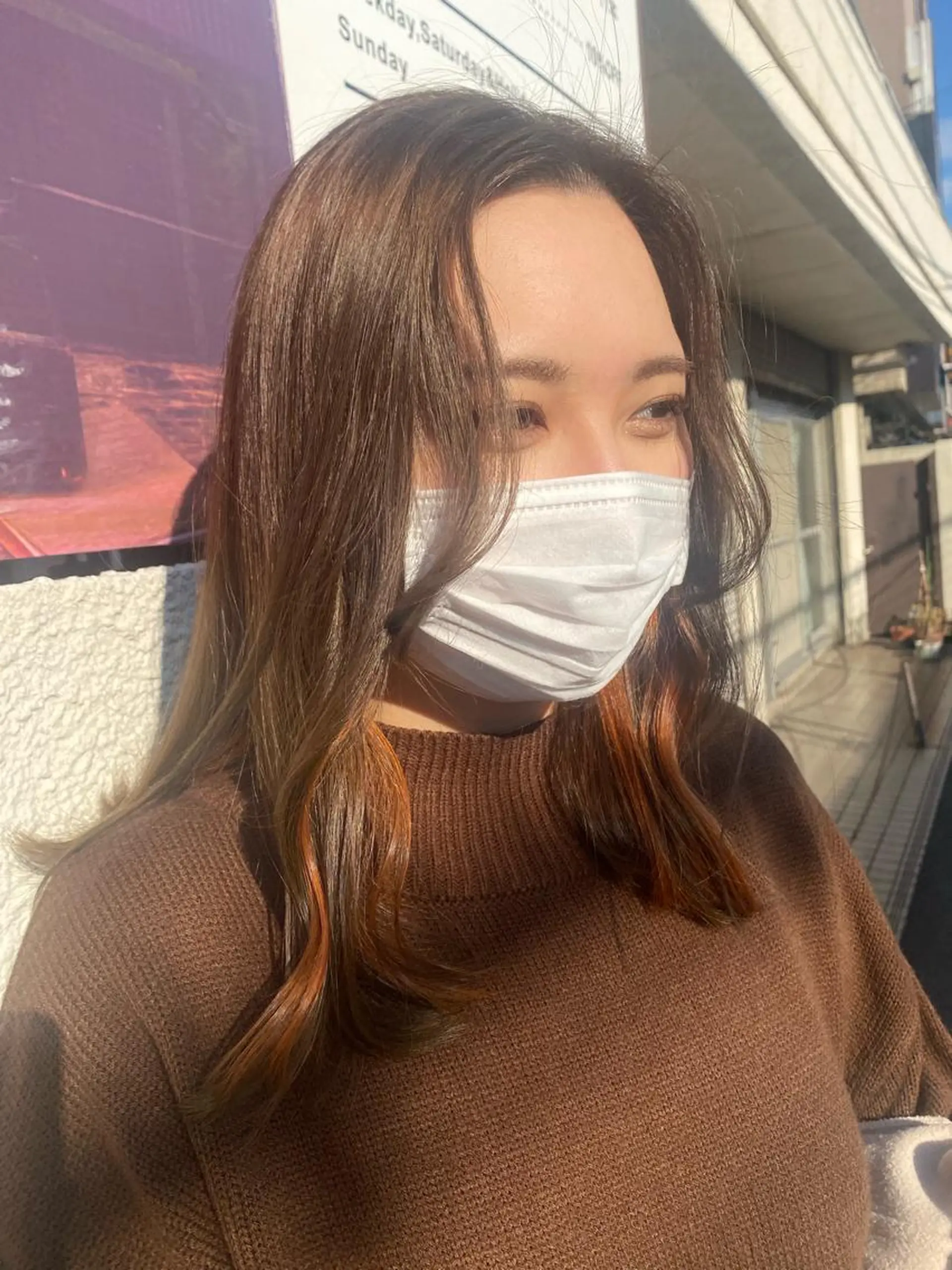 ミディアム カラー ヘアアレンジ niconail 千歳烏山店所属・niconail 🧣ayu 📍烏山のネイルデザイン