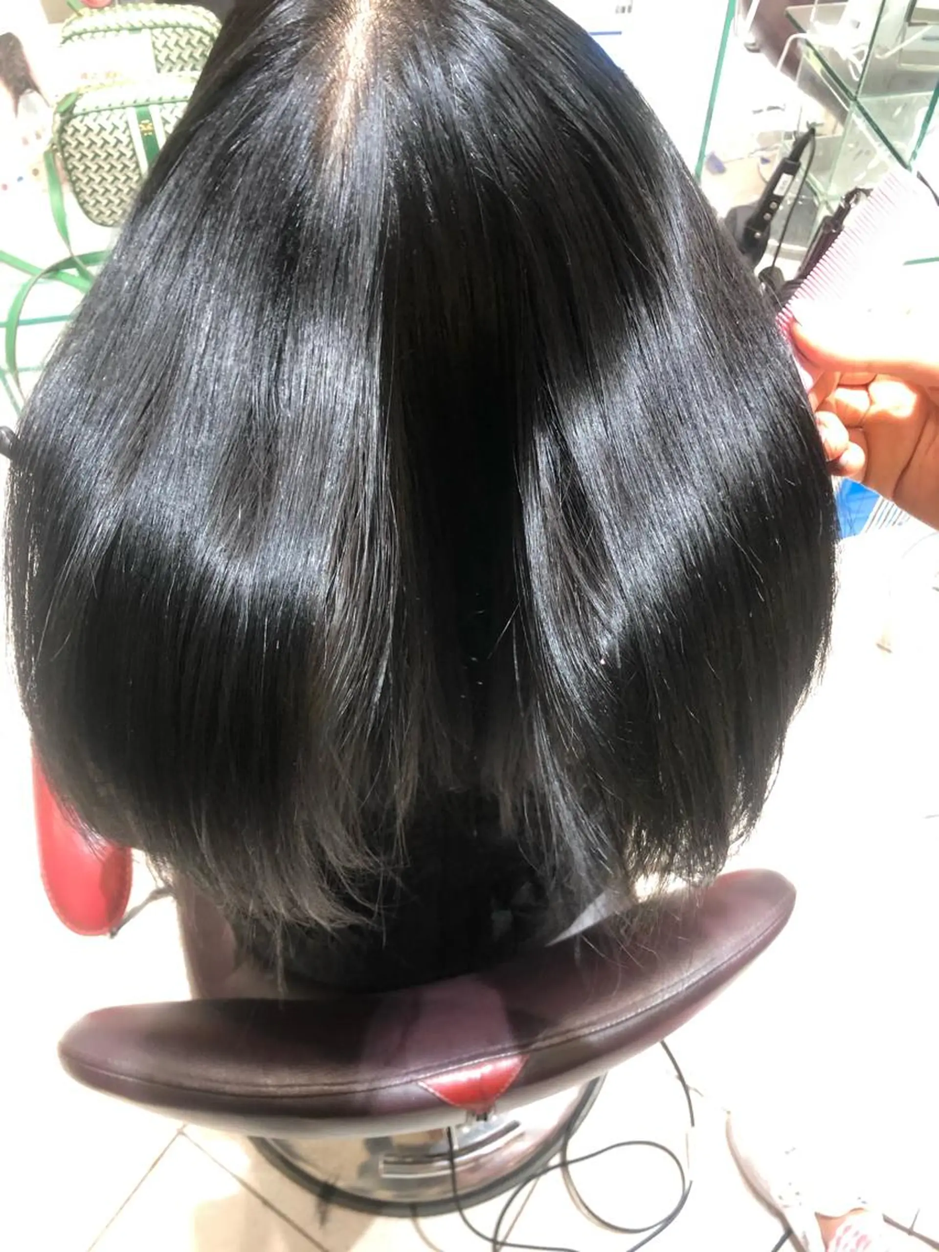 セミロング カット 縮毛矯正 トリートメント 國分 利成のヘアスタイル