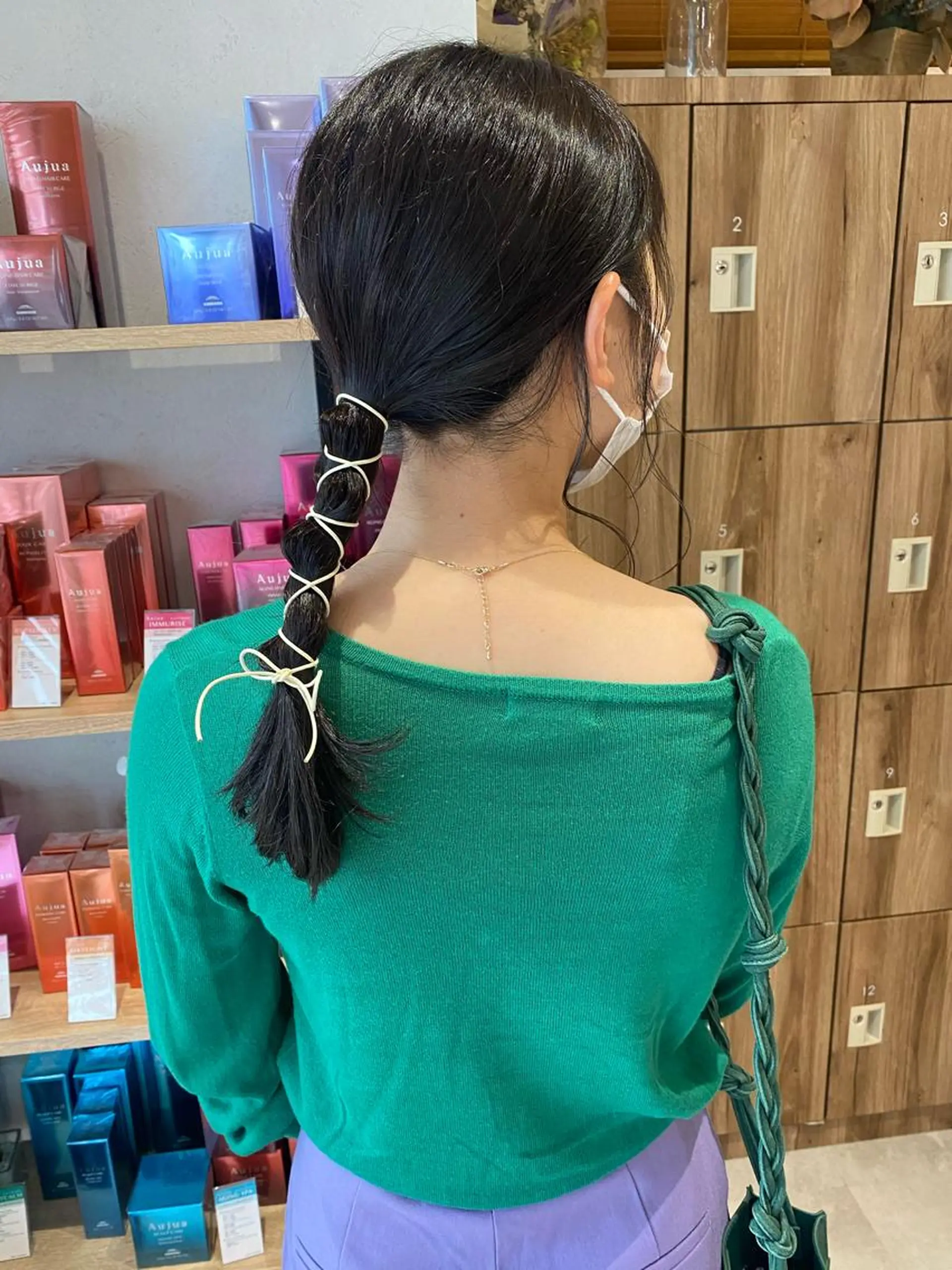 セミロング カラー ヘアアレンジ 簡単アレンジ パーマ指名No1 /namiのヘアスタイル