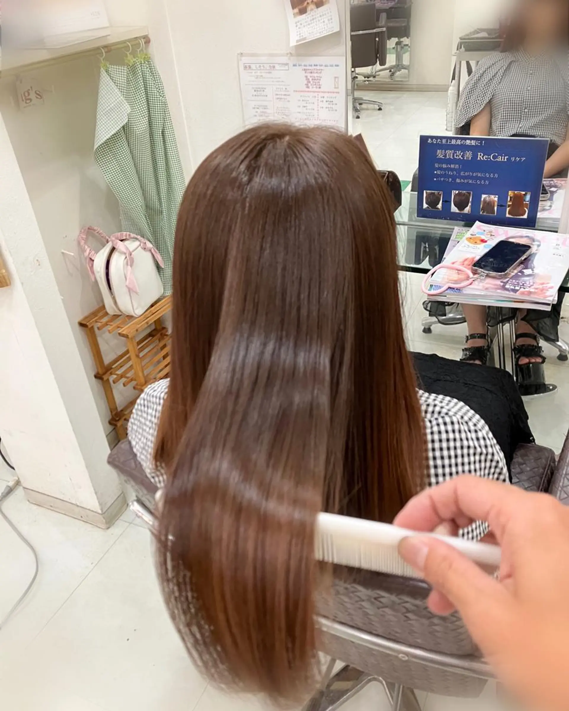 ミディアム 縮毛矯正 💐Lilas Jeanesse💐のヘアスタイル