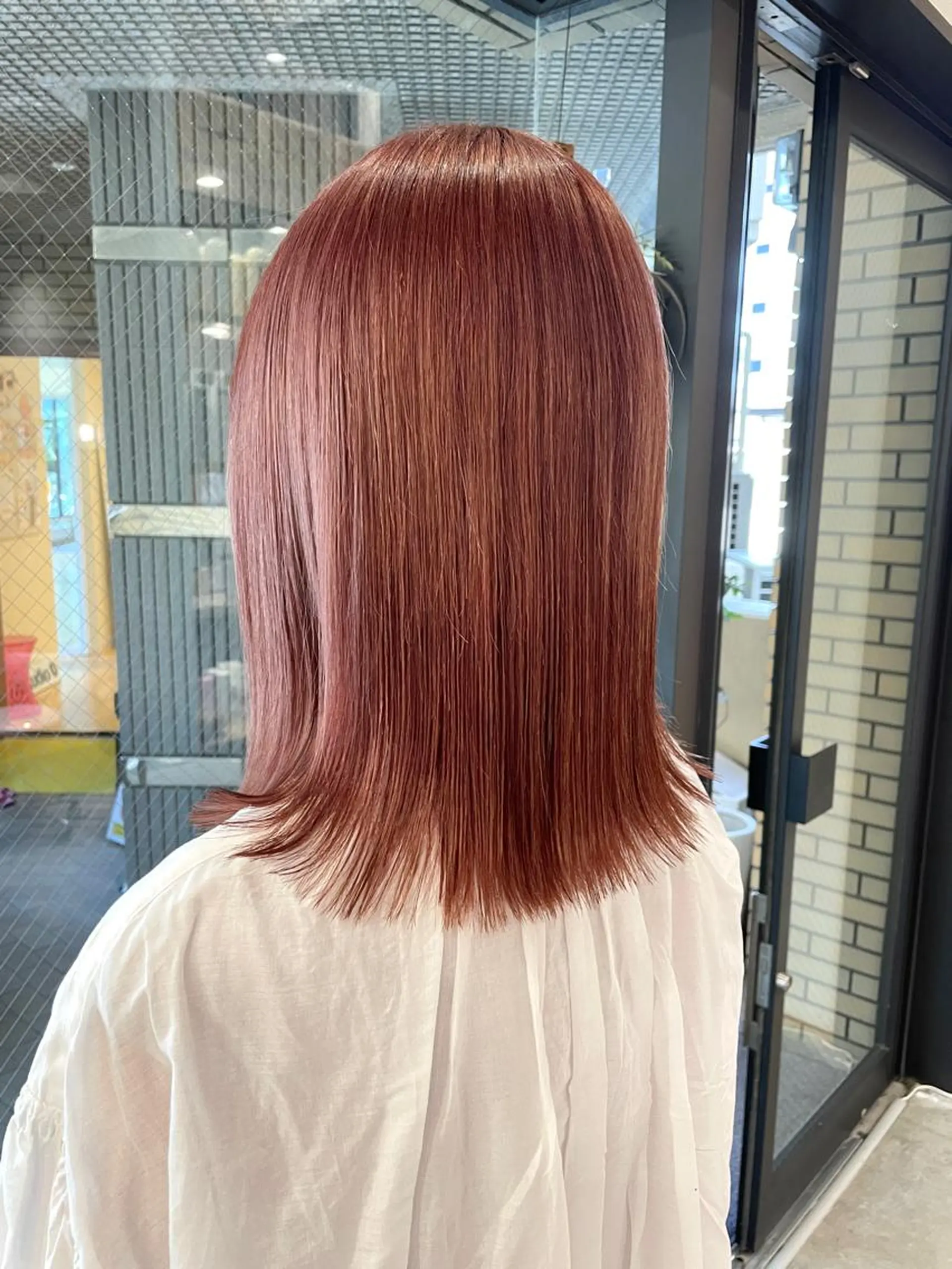 ミディアム カラー ブラウンカラー ピンクカラー ピンクブラウン ヘアカラー トリートメント 城　健太郎 💎ハイトーンのヘアスタイル
