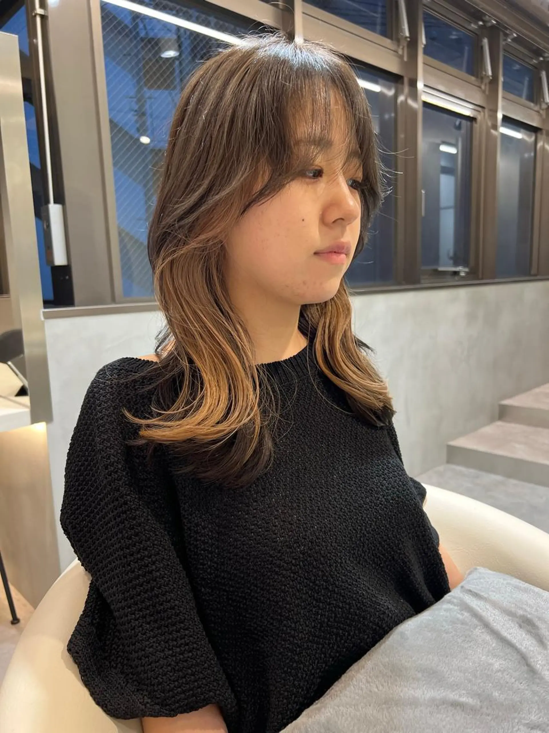 セミロング カラー ヘアアレンジ アッシュ 黒髪 ブリーチ ブルーカラー ブルーブラック 🇰🇷韓国メンズ 特化🇰🇷松永恭征のヘアスタイル