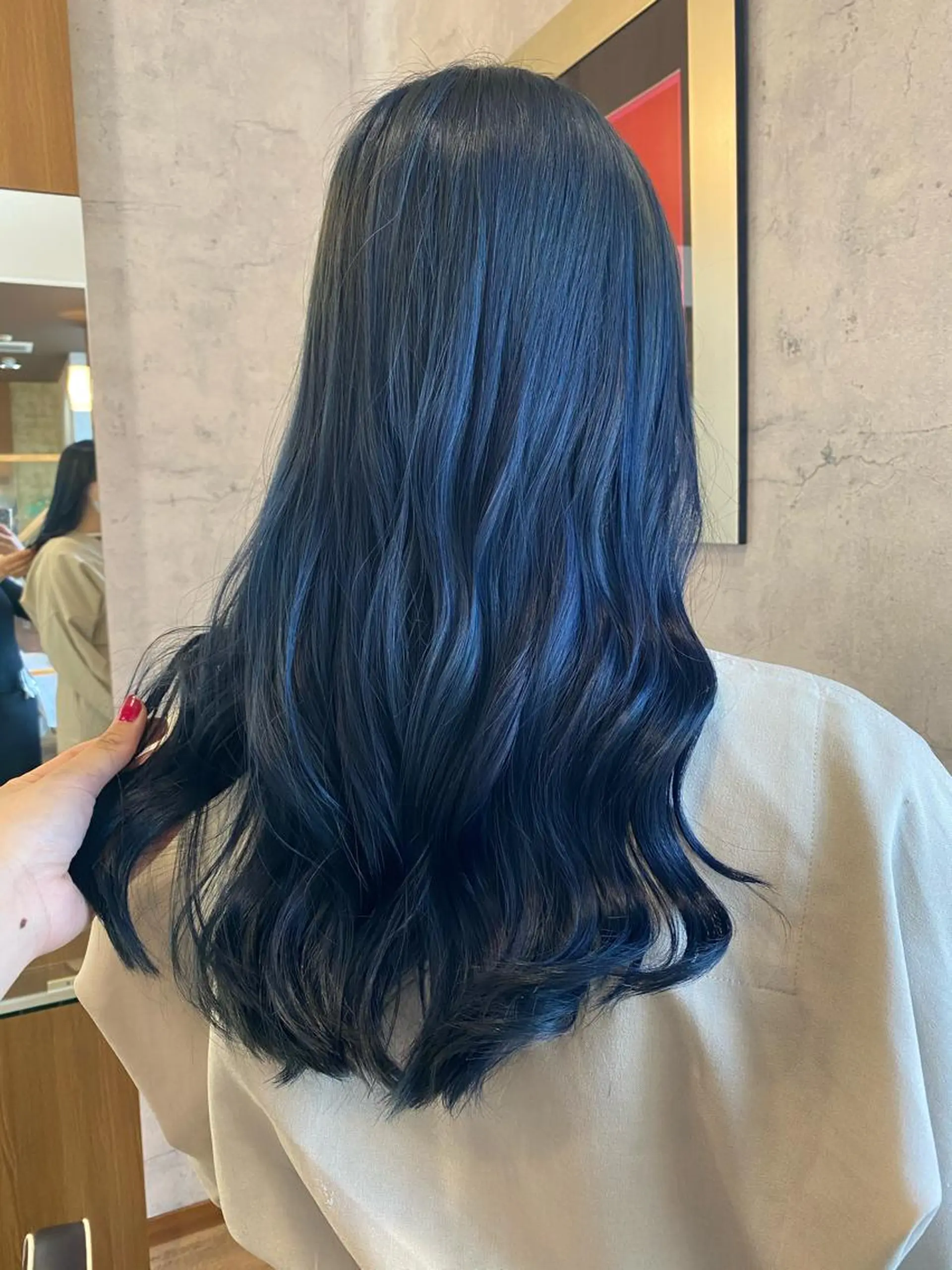 ロング カラー ヘアアレンジ ブルーカラー 🌻井上 マリー🌻のヘアスタイル