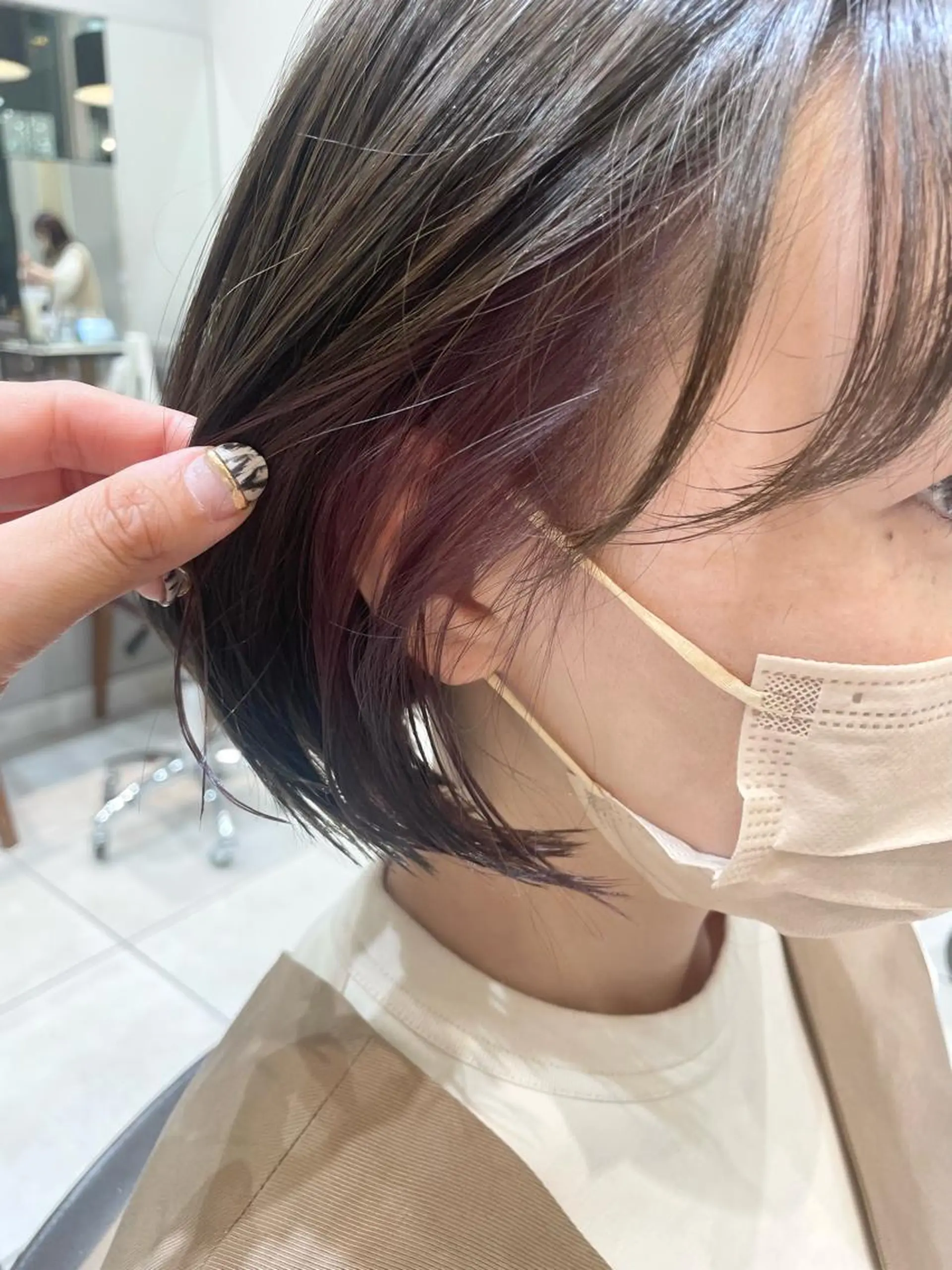 ショート カラー イヤリングカラー カット ヘアカラー トリートメント 🦖鶴岡香純🦖 産休中のヘアスタイル