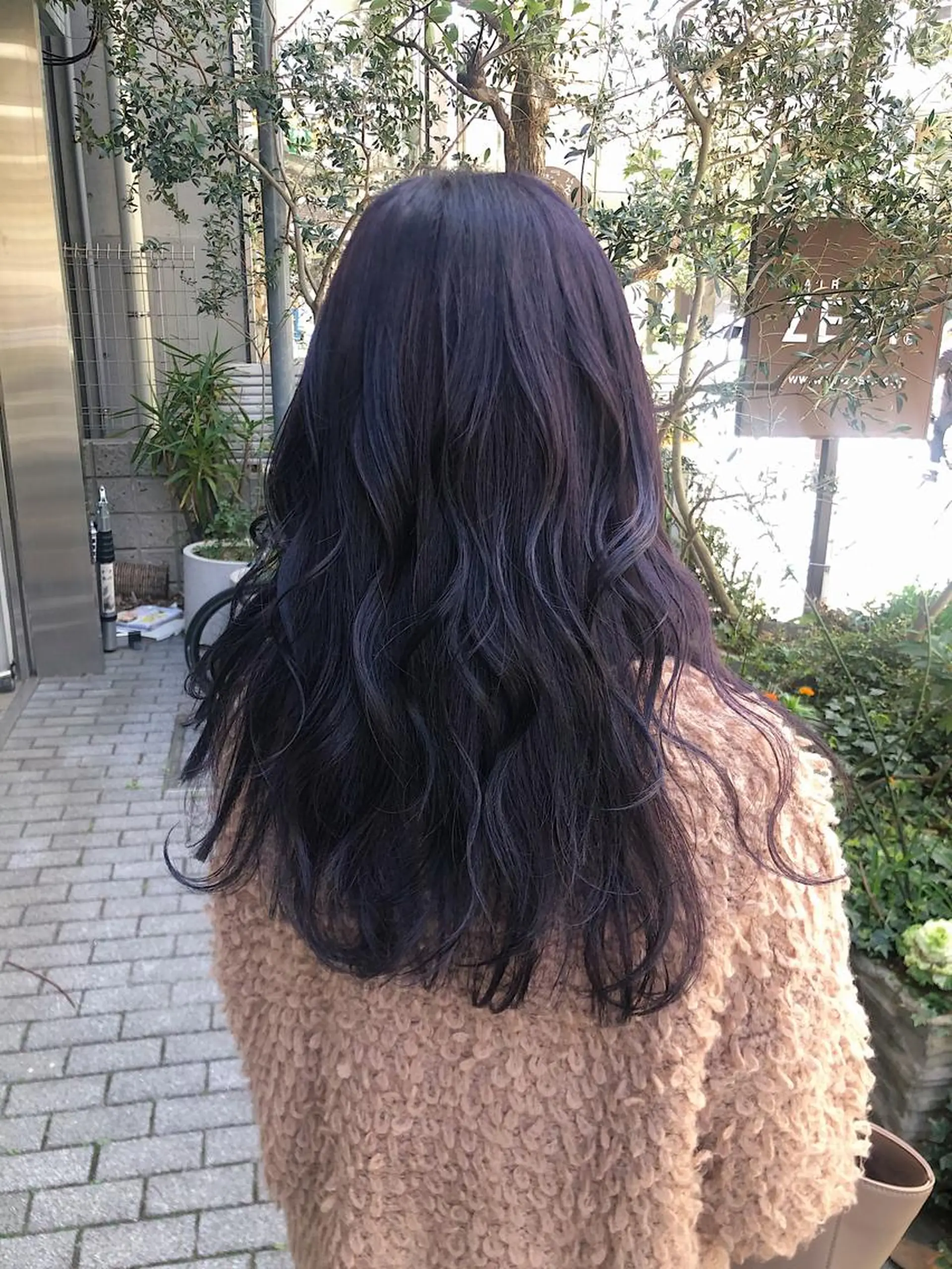 ロング カラー 黒髪 カシス 透明感/レイヤー カット🎀マコのヘアスタイル