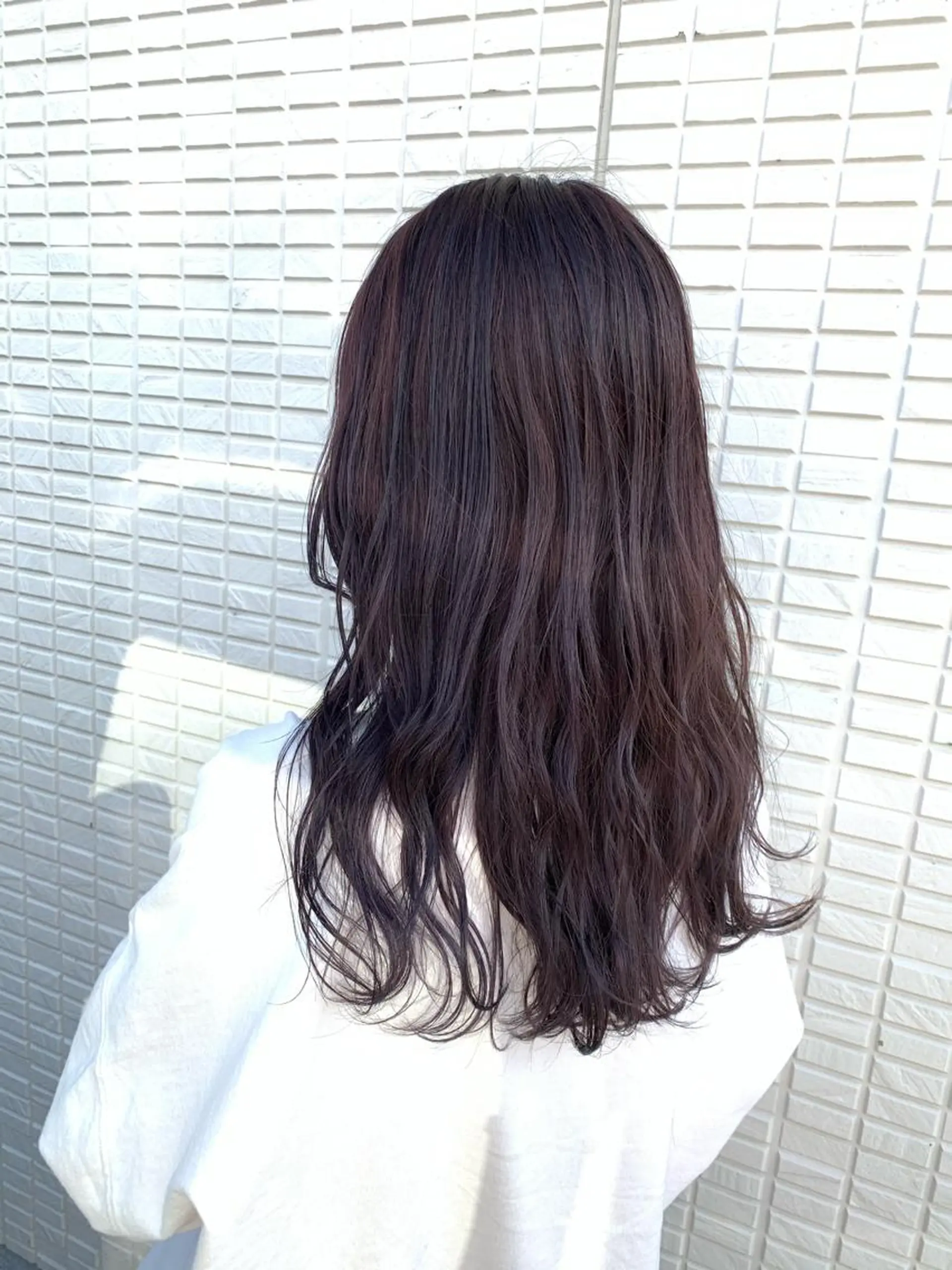 ロング カラー アッシュ パープルカラー パープルアッシュ カット ヘアカラー ヘッドスパ 菅野 愛のヘアスタイル