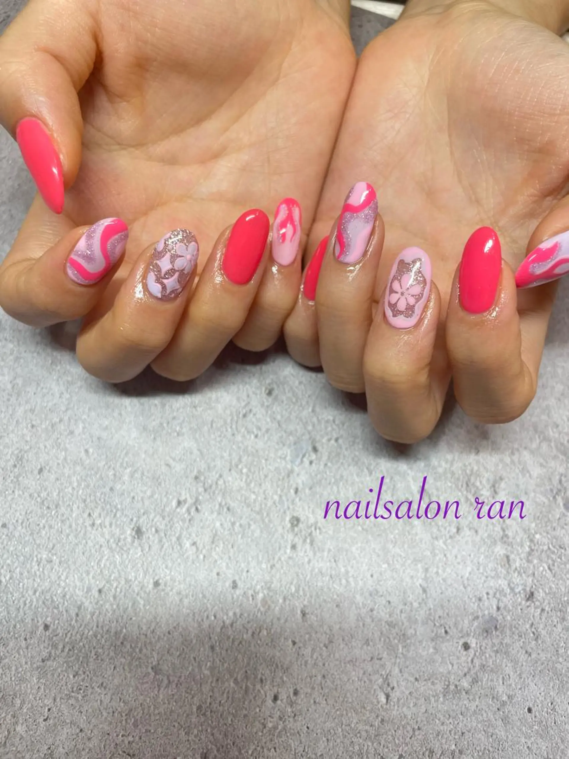 ネイル 持ち込み ハンドネイル nailsalon ranのネイルデザイン