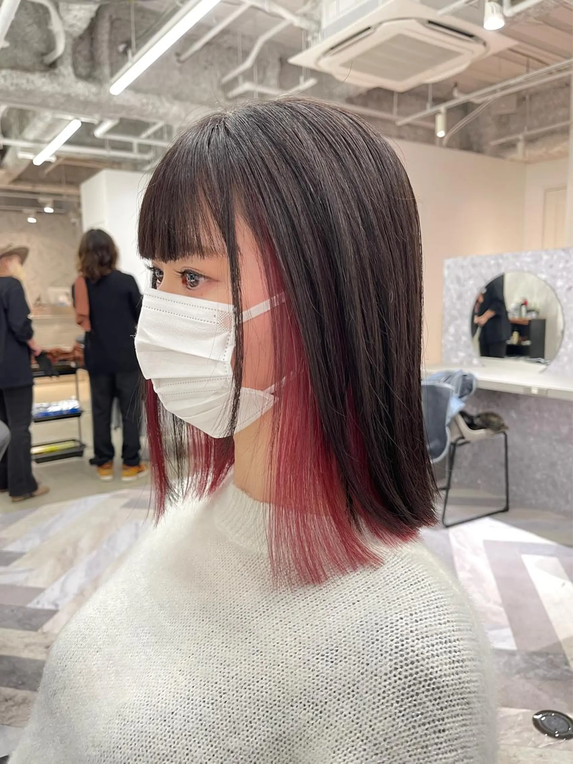 ミディアム カラー イヤリングカラー ヘアカラー トリートメント himeka🪽 アレンジ/ブリーチのヘアスタイル