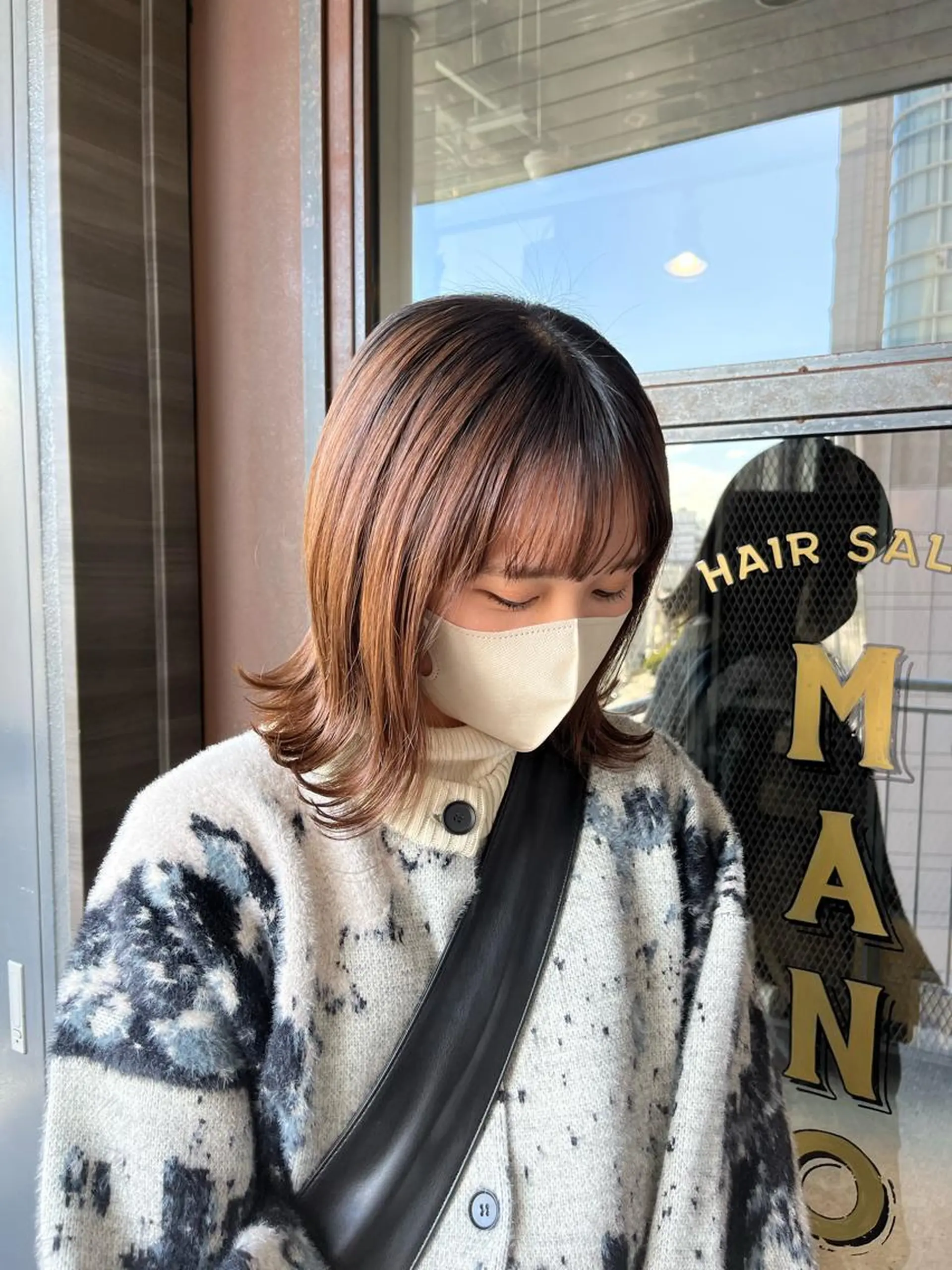 ミディアム ボブ カット ヘアカラー トリートメント times salon 栄所属・韓国ヘアスタイリスト Harukaのヘアスタイル