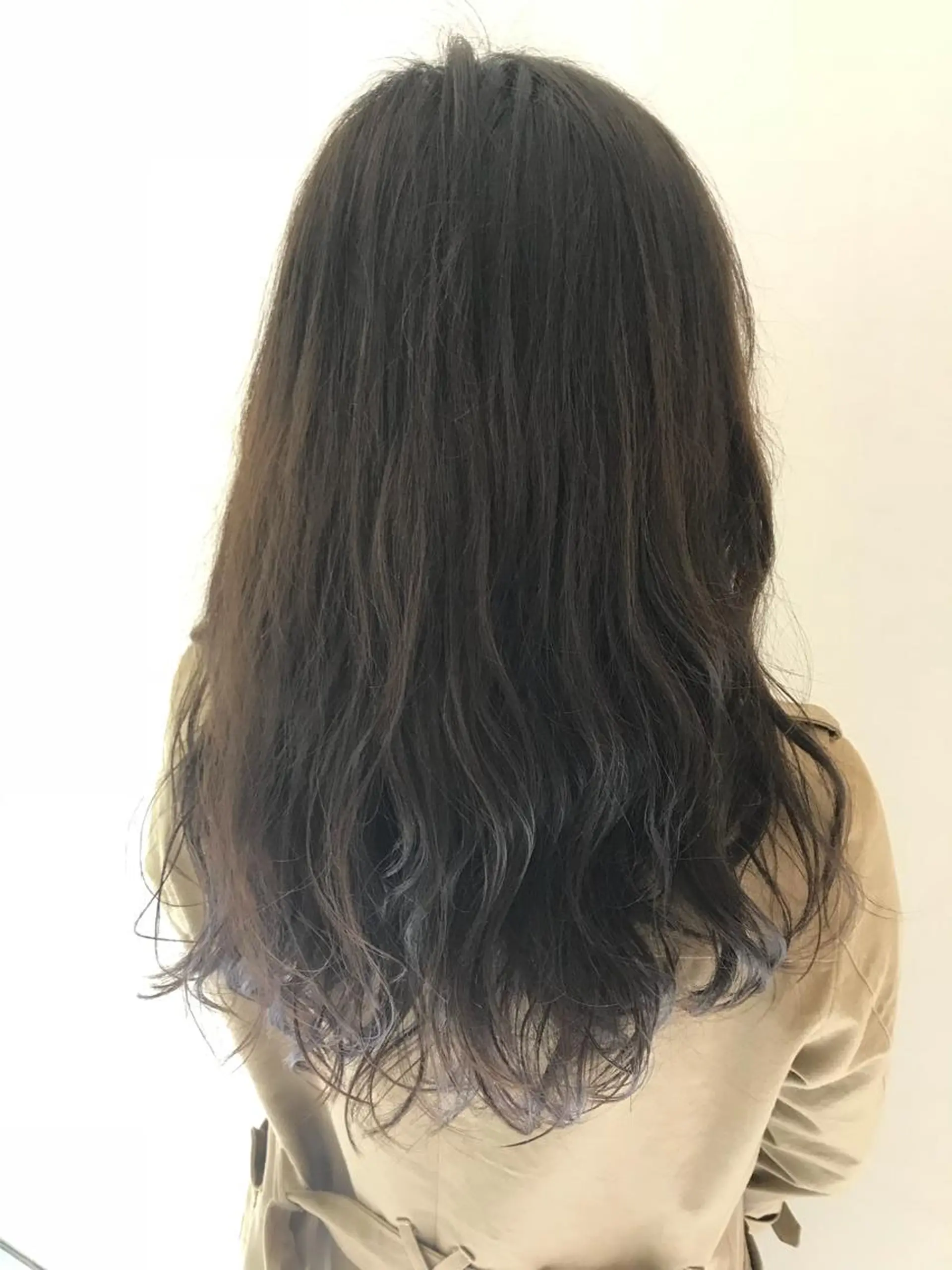セミロング カラー アッシュ ダークアッシュ オレンジ ヘアカラー トリートメント chiyo yasuのヘアスタイル