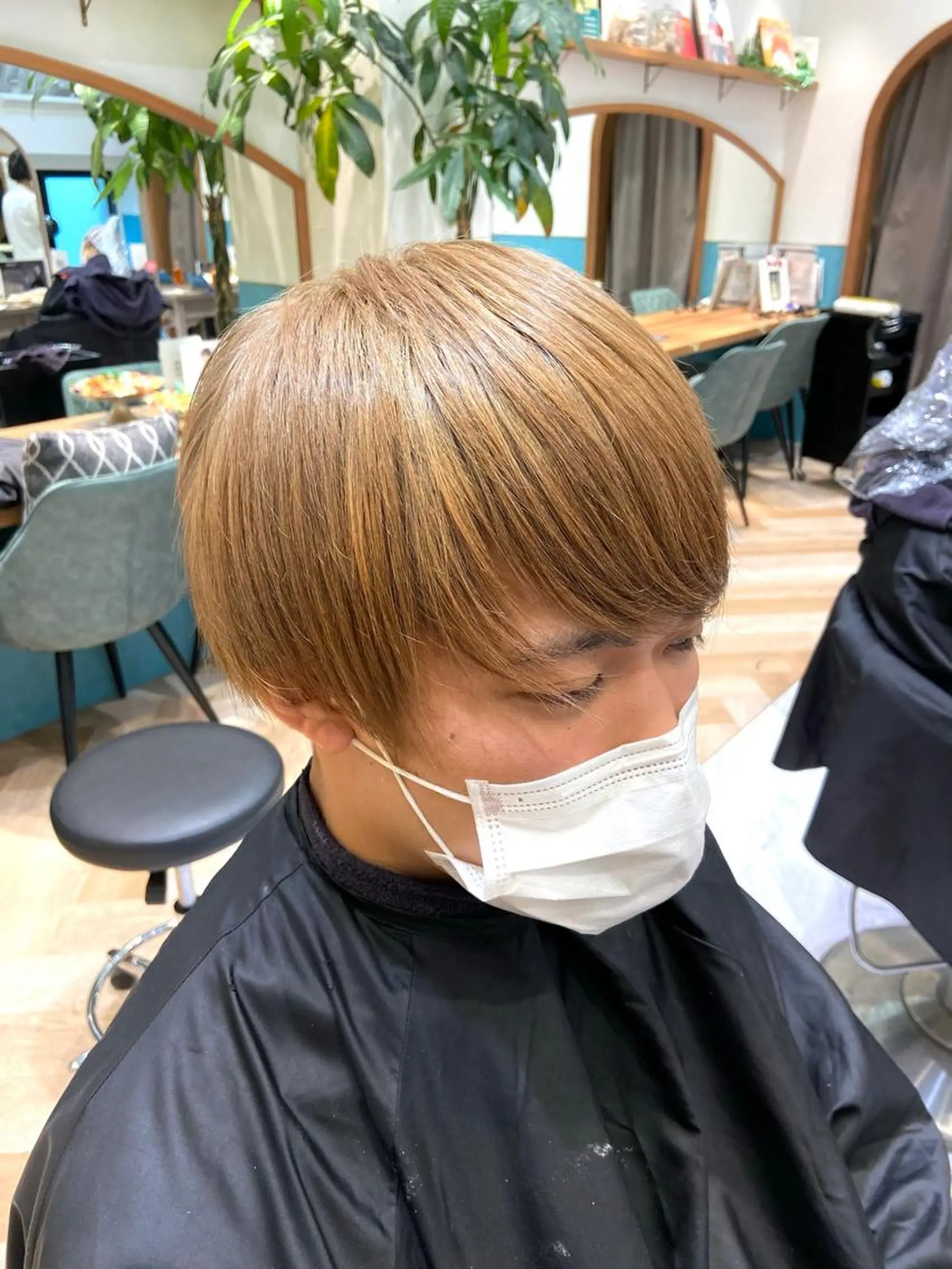 カラー メンズ 🫧透明感カラー /縮毛☘️豊嶋龍佑のヘアスタイル