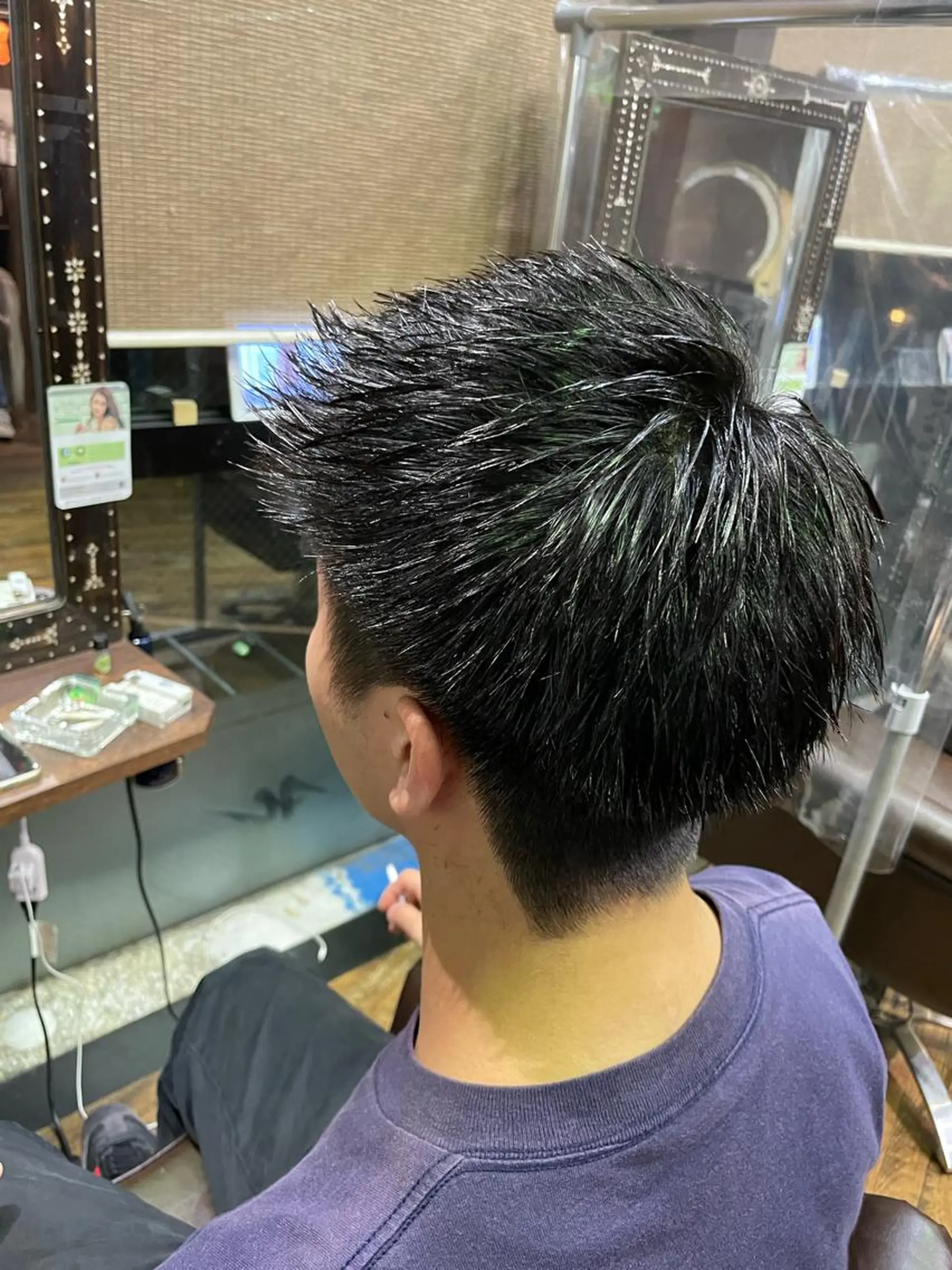 ショート カラー メンズ モヒカン カット アンククロス/ 池袋/RYUSEIのヘアスタイル