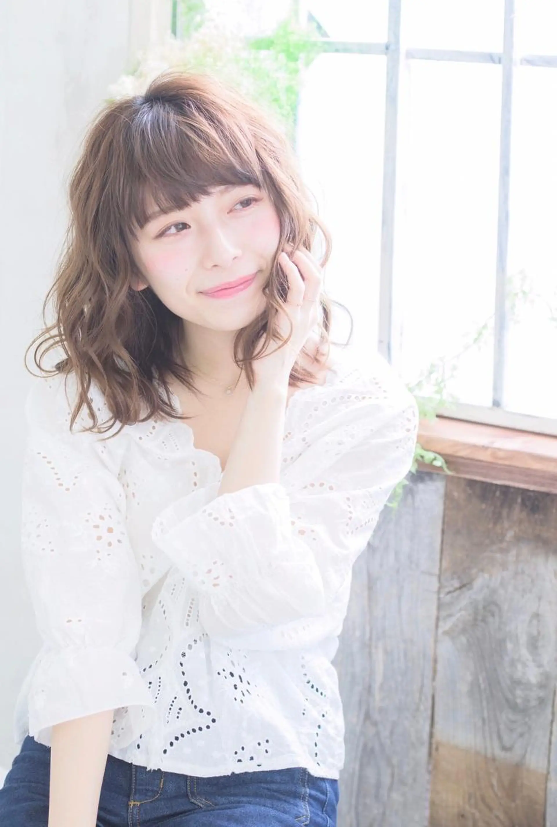 ミディアム カラー パーマ 山下 直人のヘアスタイル